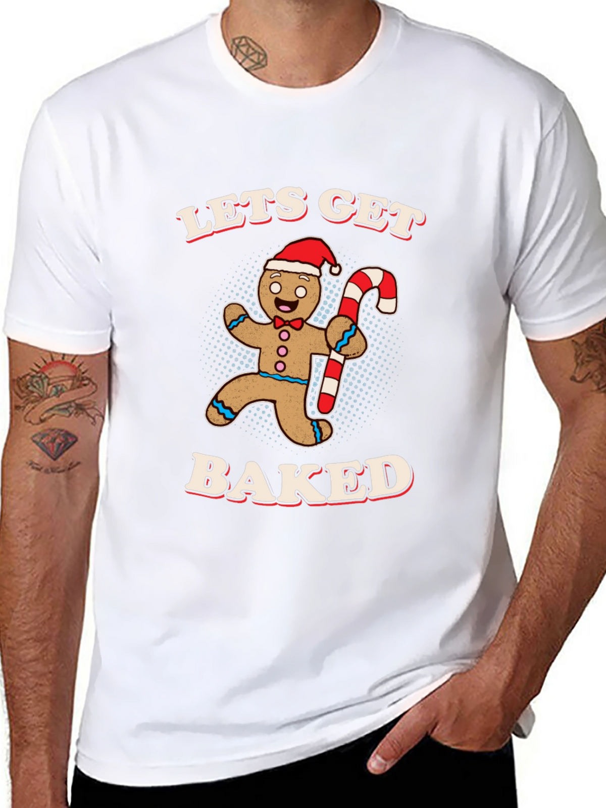 Lets Get Baked Gingerbread Man T-Shirt