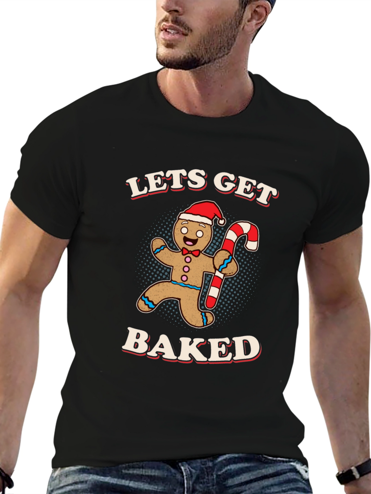 Lets Get Baked Gingerbread Man T-Shirt