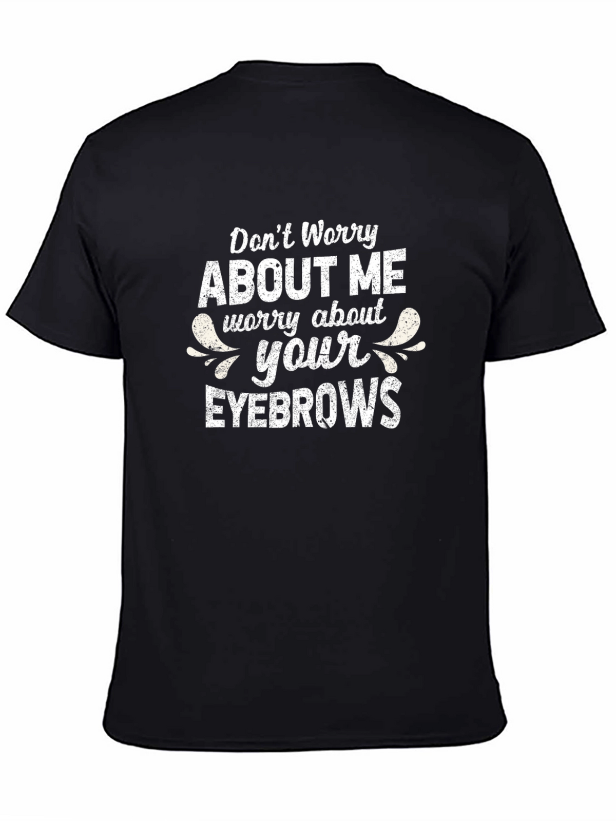 Funny Eyebrow Graphic Tee - Unisex Black T-Shirt