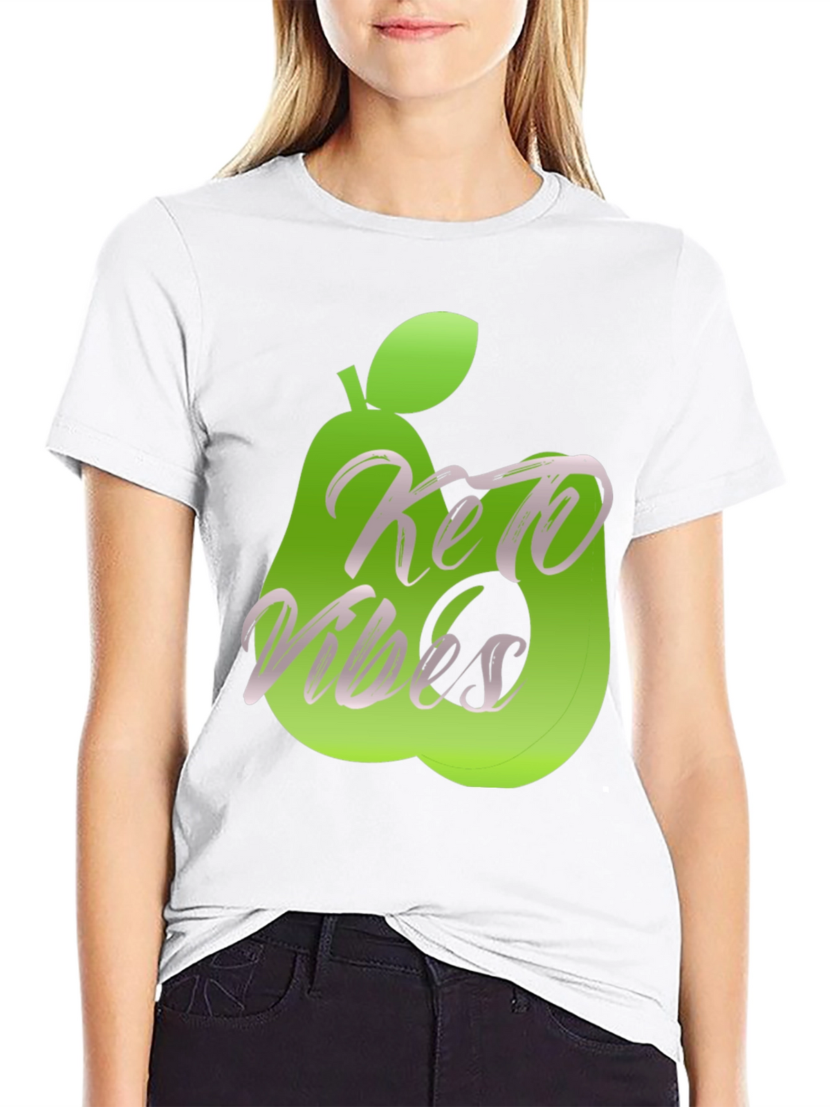 Keto Vibes Graphic Tee - Avocado Design