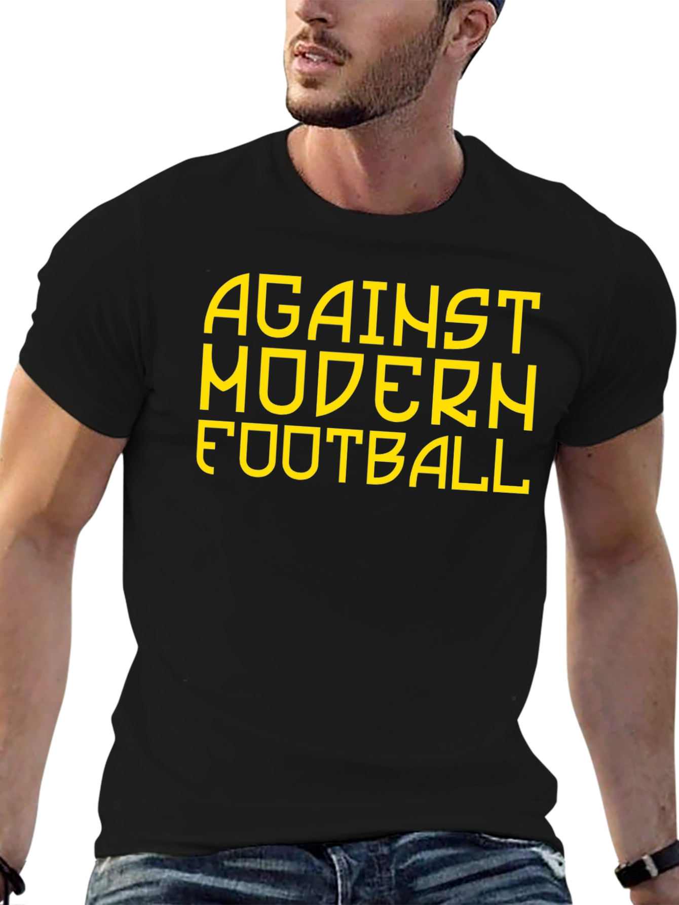 Against Modern Football Graphic Tee - Black