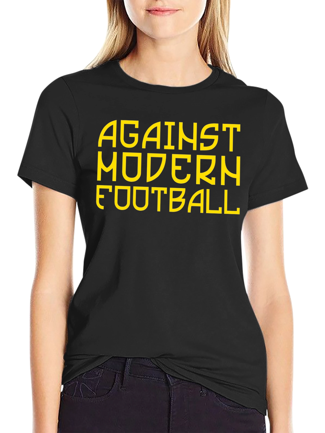 Against Modern Football Graphic Tee - Black