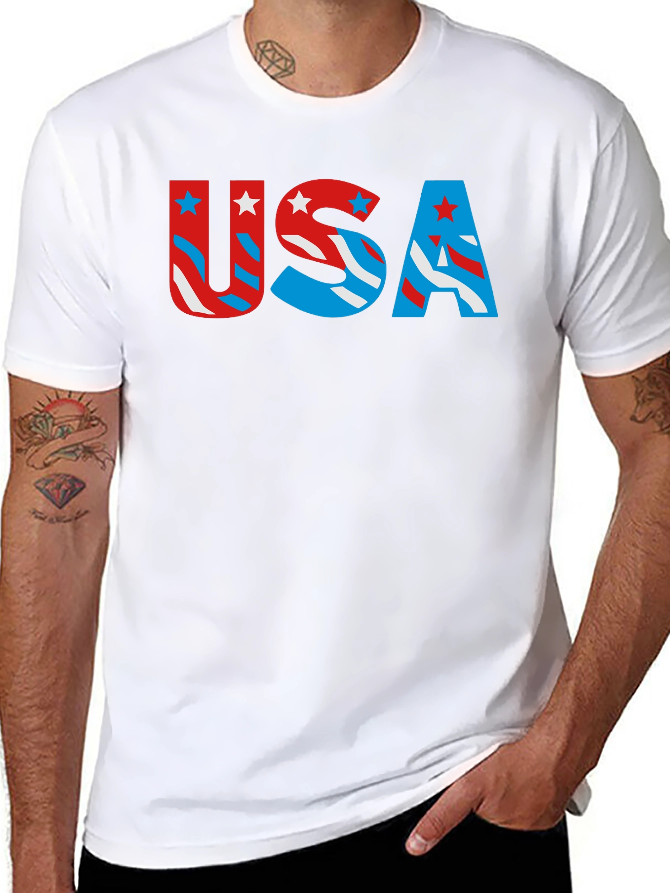 USA Patriotic T-Shirt - Stars and Stripes