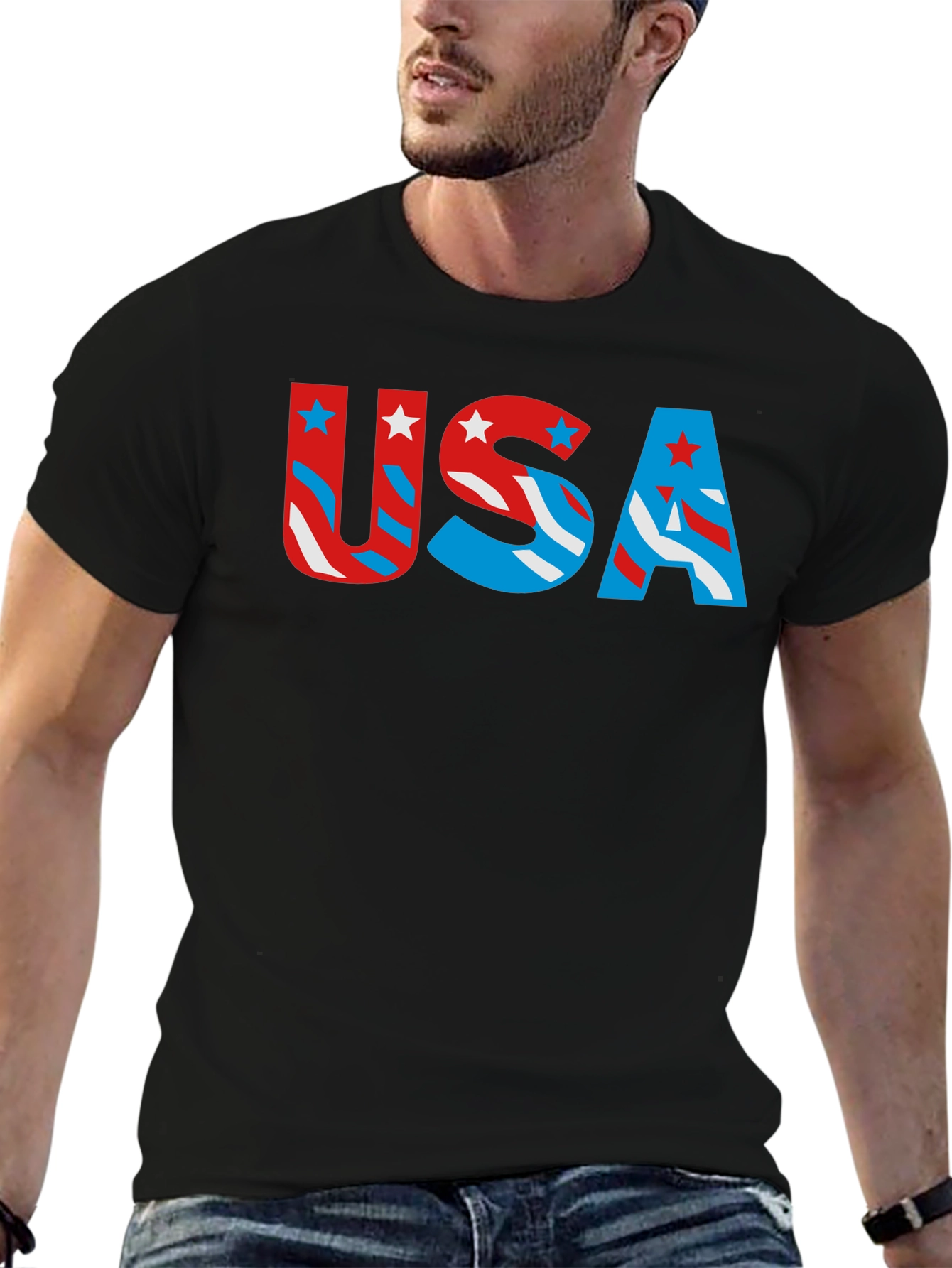 USA Patriotic T-Shirt - Stars and Stripes