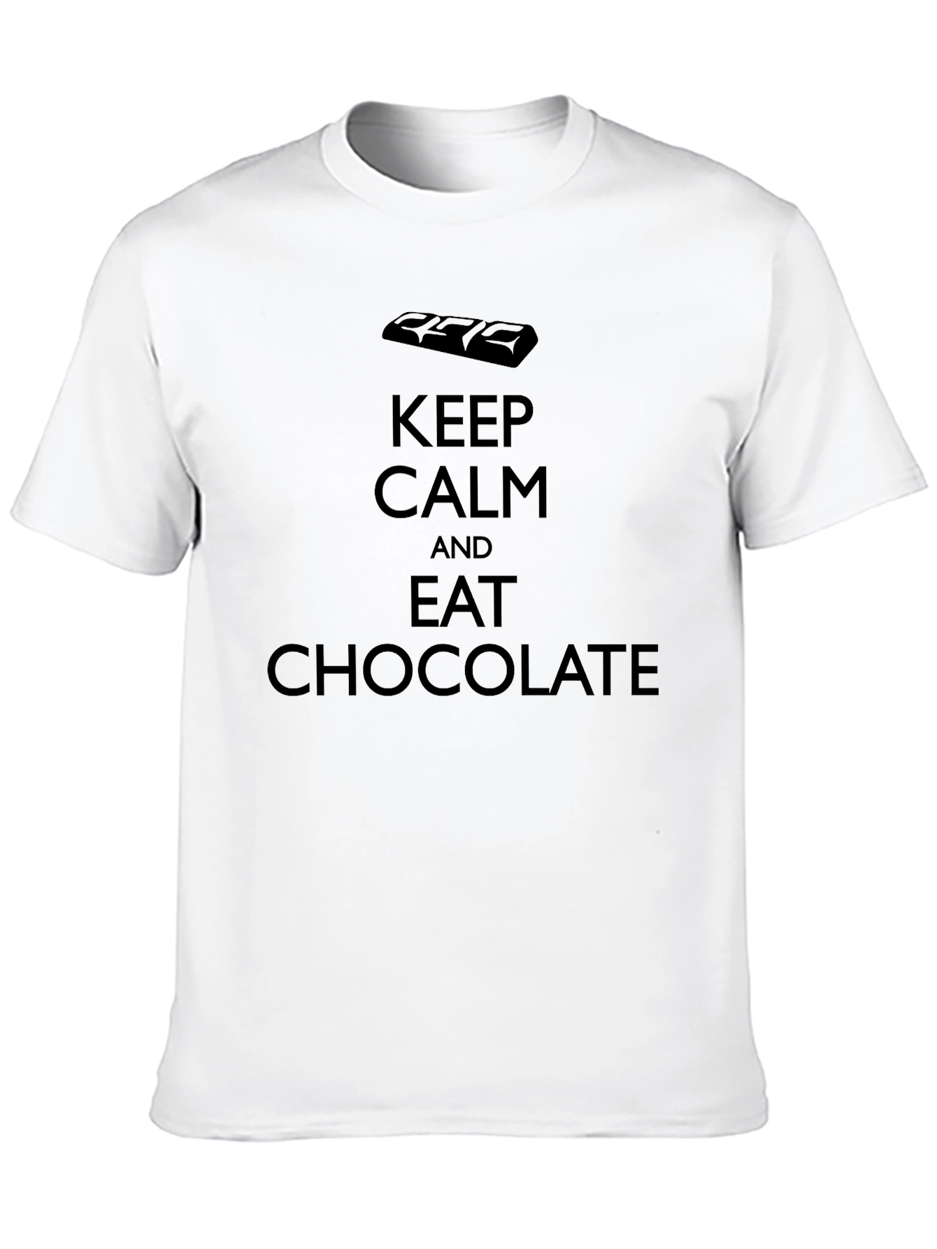 Keep Calm and Eat Chocolate Black T-Shirt