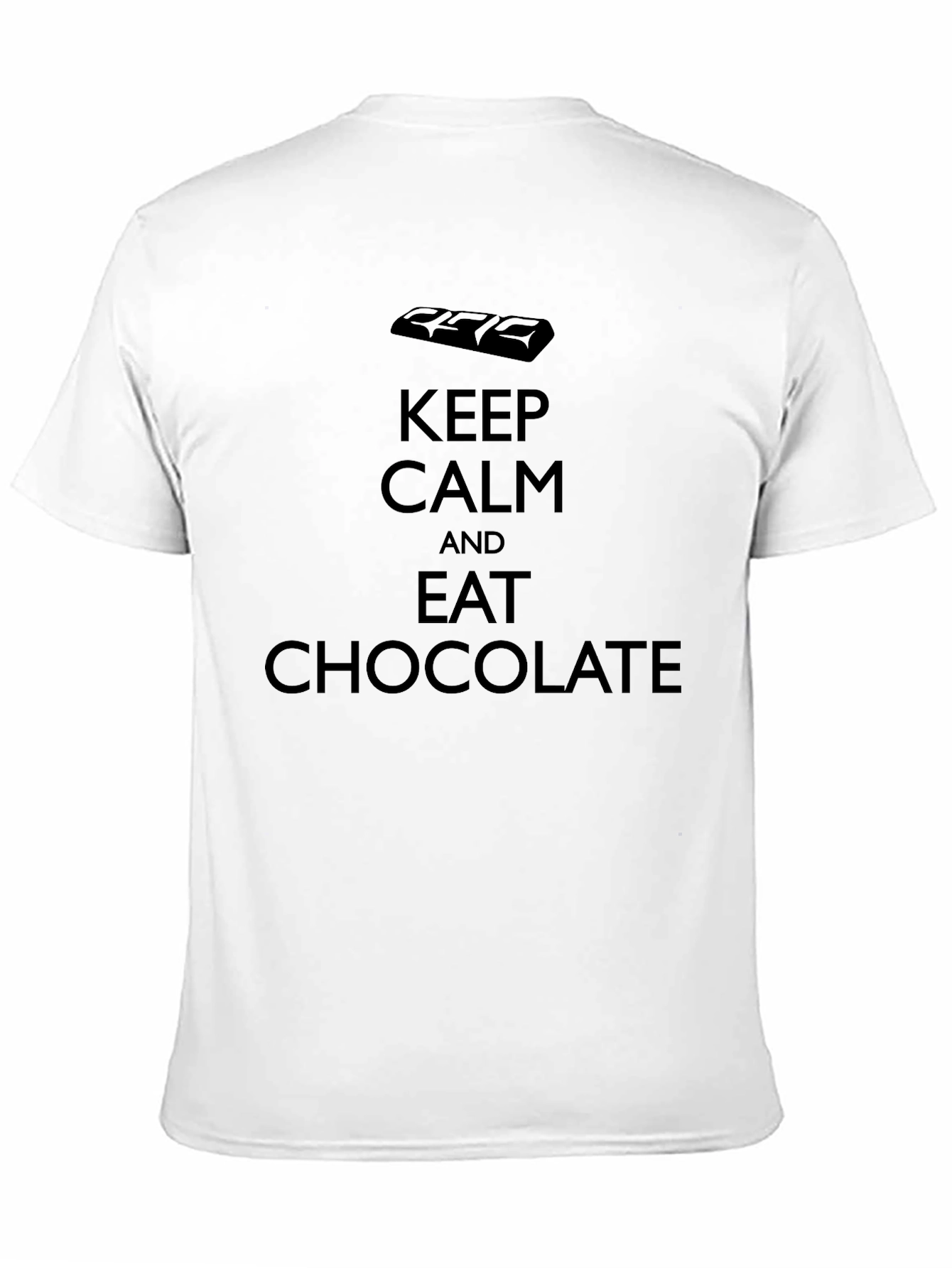 Keep Calm and Eat Chocolate Black T-Shirt