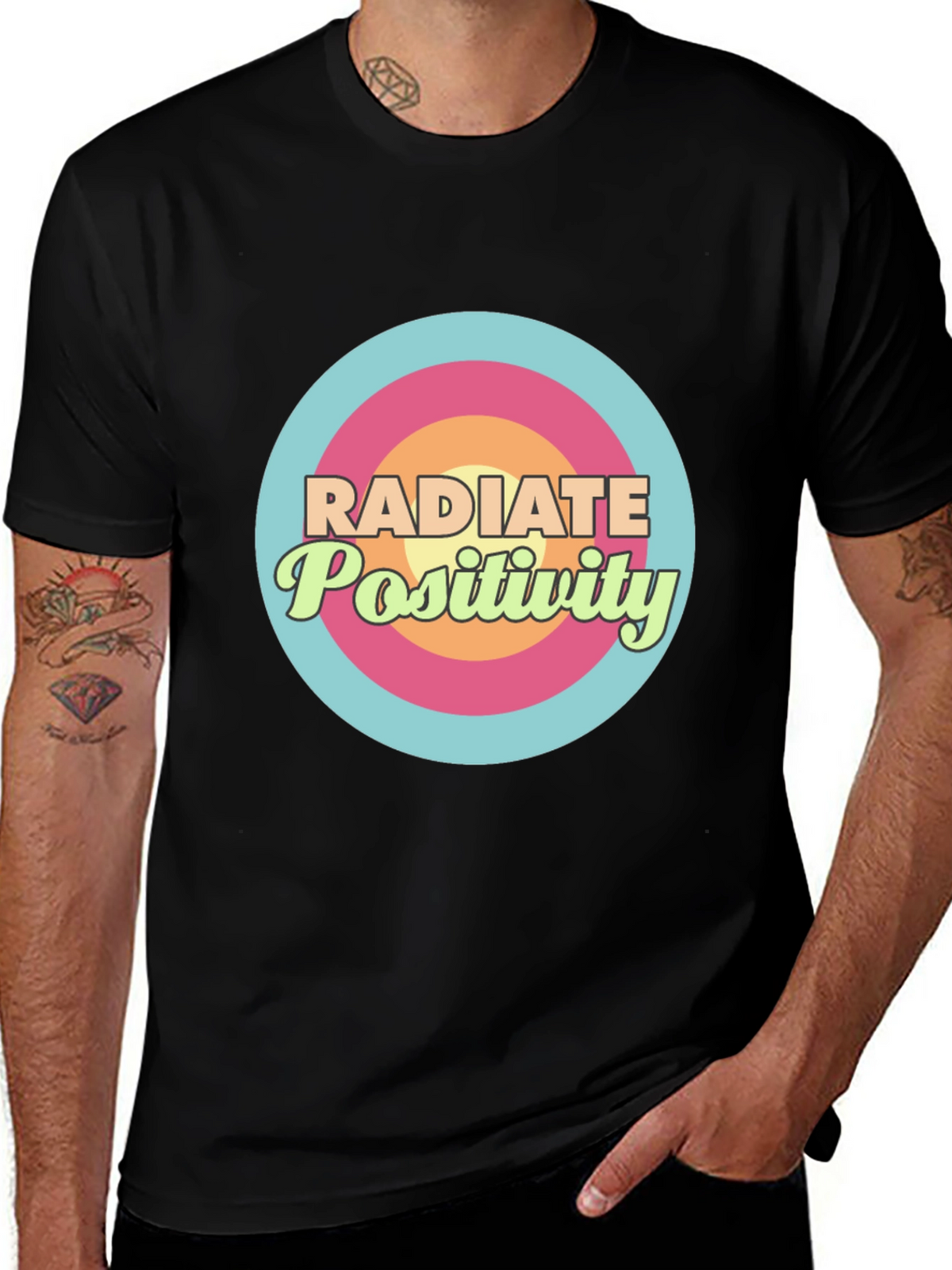 Radiate Positivity Graphic T-Shirt - Stylish Comfort