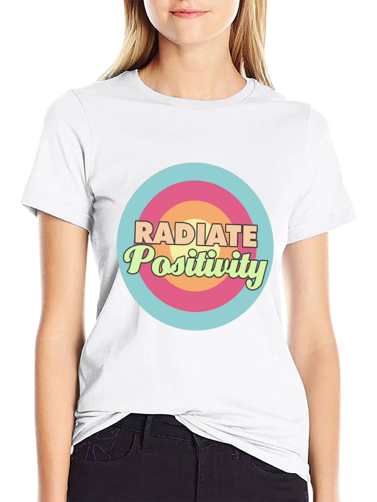 Radiate Positivity Graphic T-Shirt - Stylish Comfort