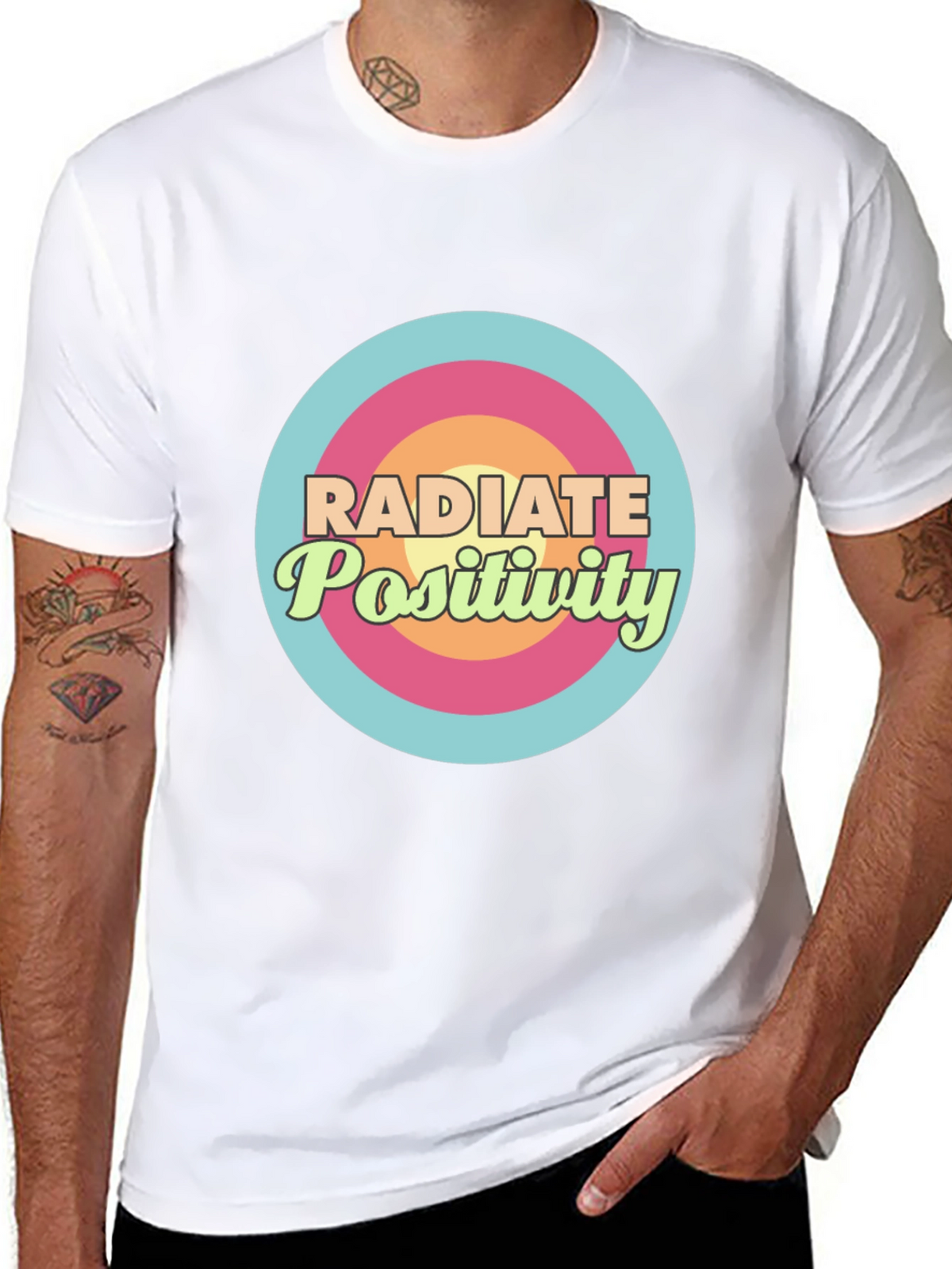 Radiate Positivity Graphic T-Shirt - Stylish Comfort
