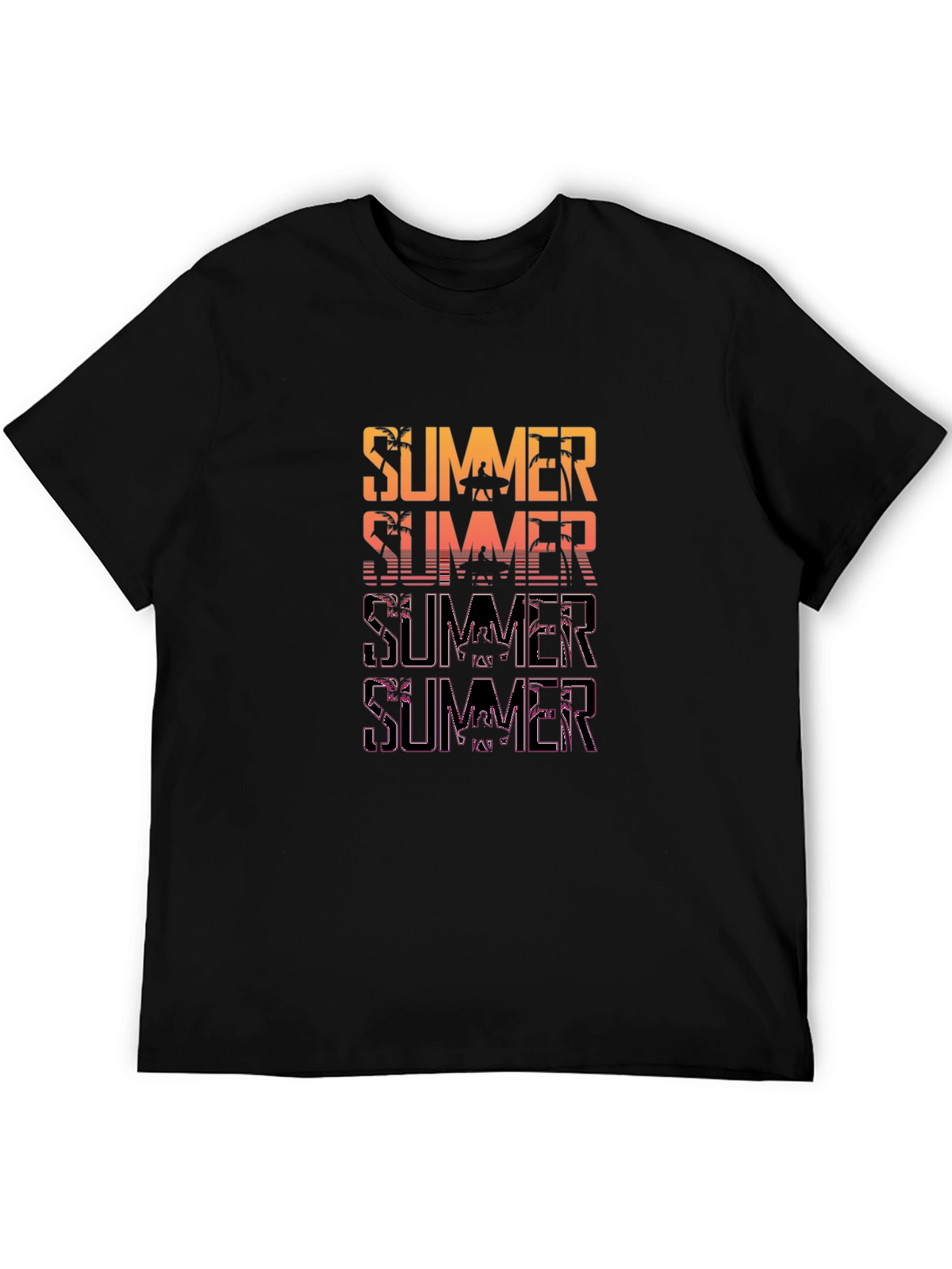 Summer Vibes Graphic Tee - Retro Beach Design