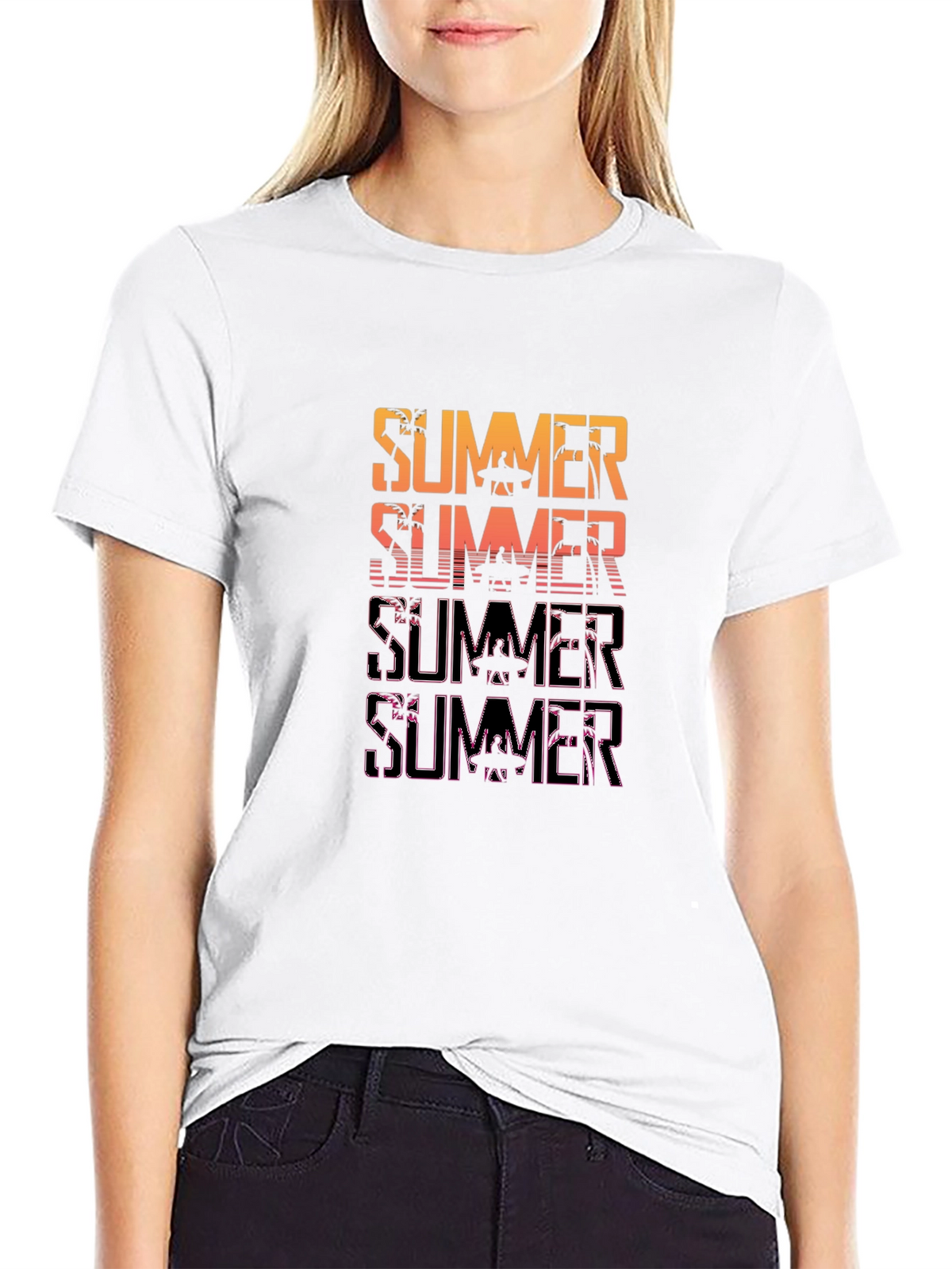 Summer Vibes Graphic Tee - Retro Beach Design