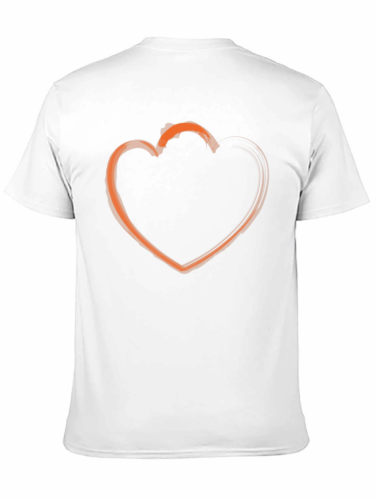 Heart Outline Graphic Tee - Casual Black T-Shirt