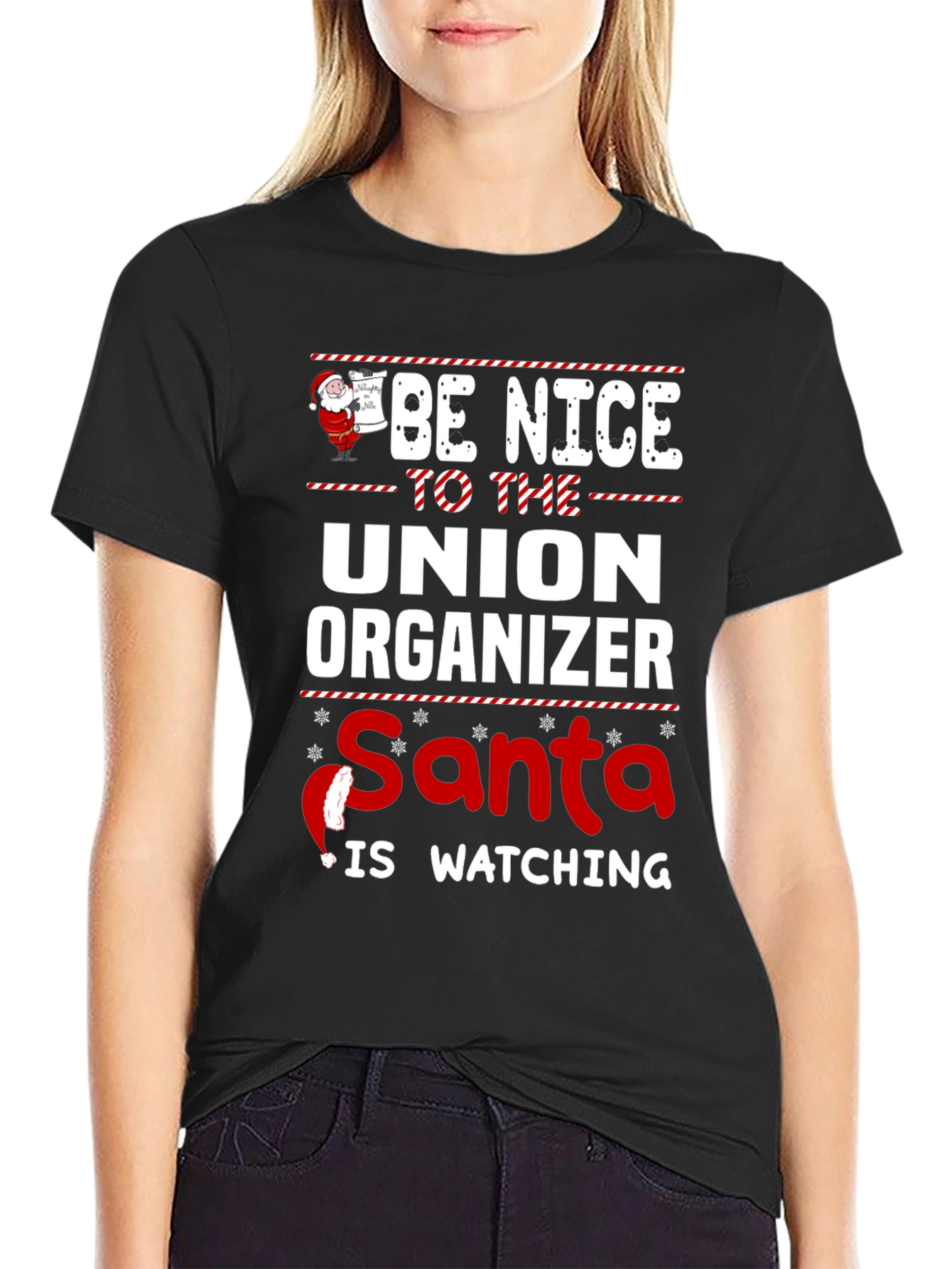 Union Organizer Santa Watching T-Shirt