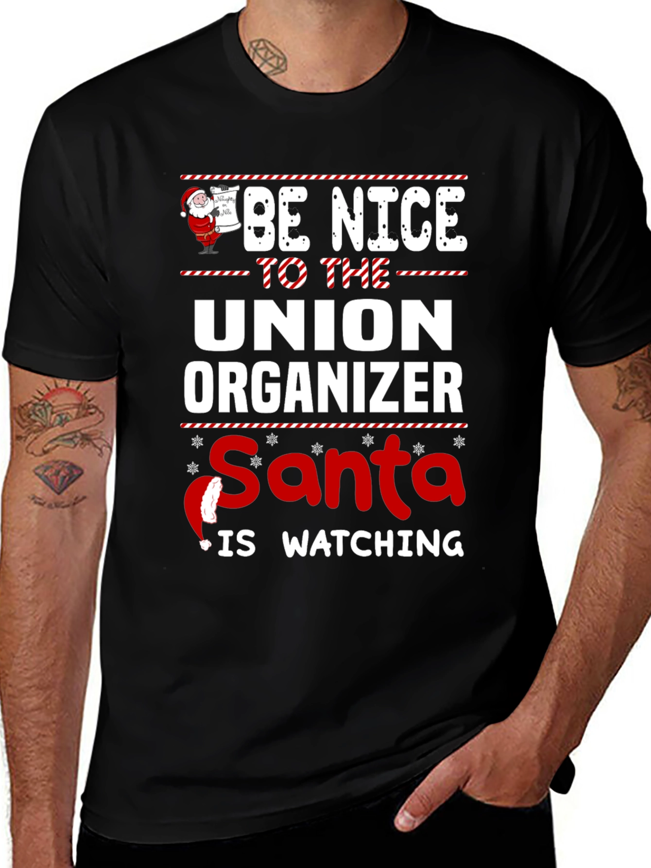 Union Organizer Santa Watching T-Shirt