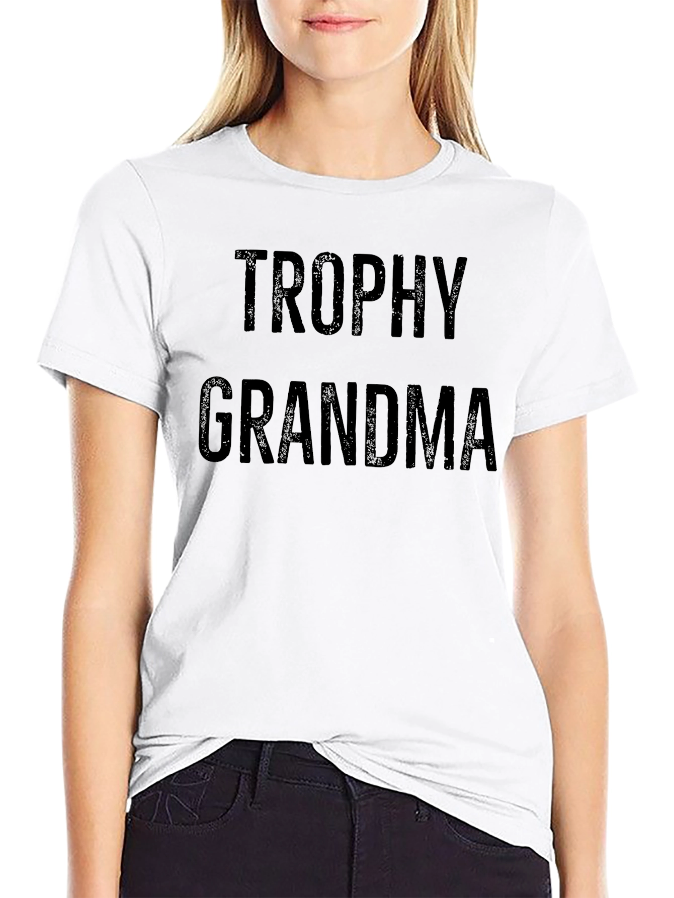 Trophy Grandma Graphic Tee - Black