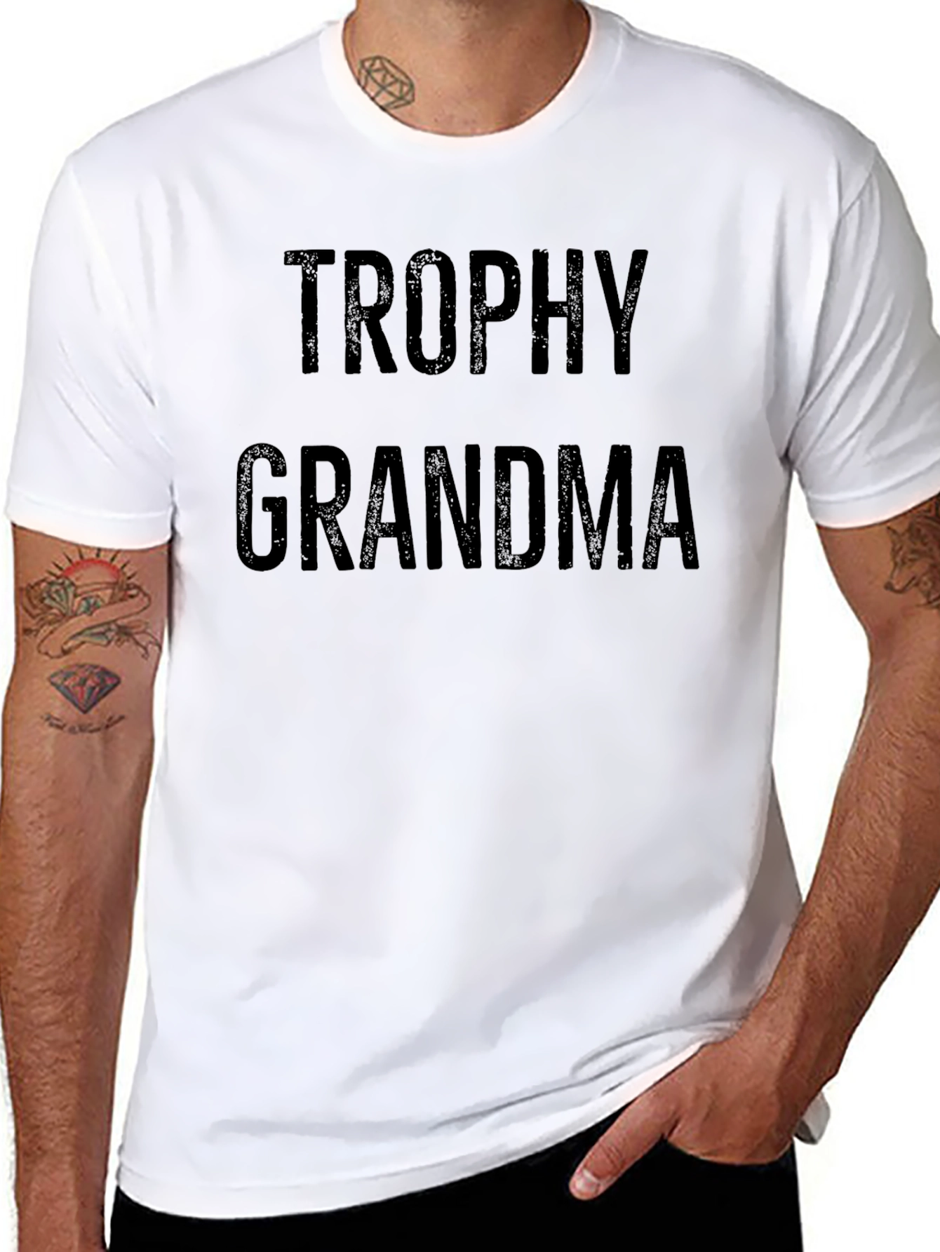 Trophy Grandma Graphic Tee - Black