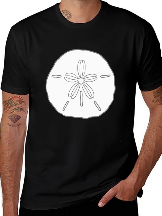 Black Sand Dollar Graphic Tee - Coastal Style