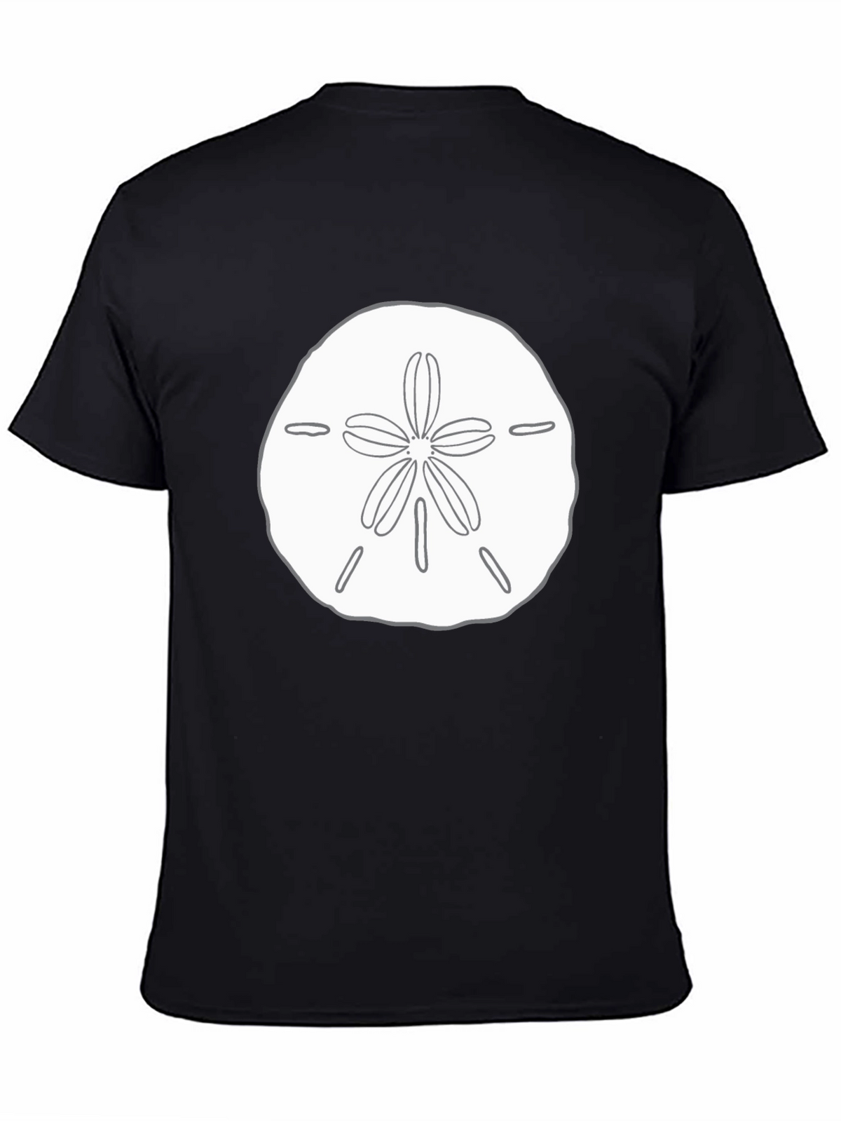Black Sand Dollar Graphic Tee - Coastal Style
