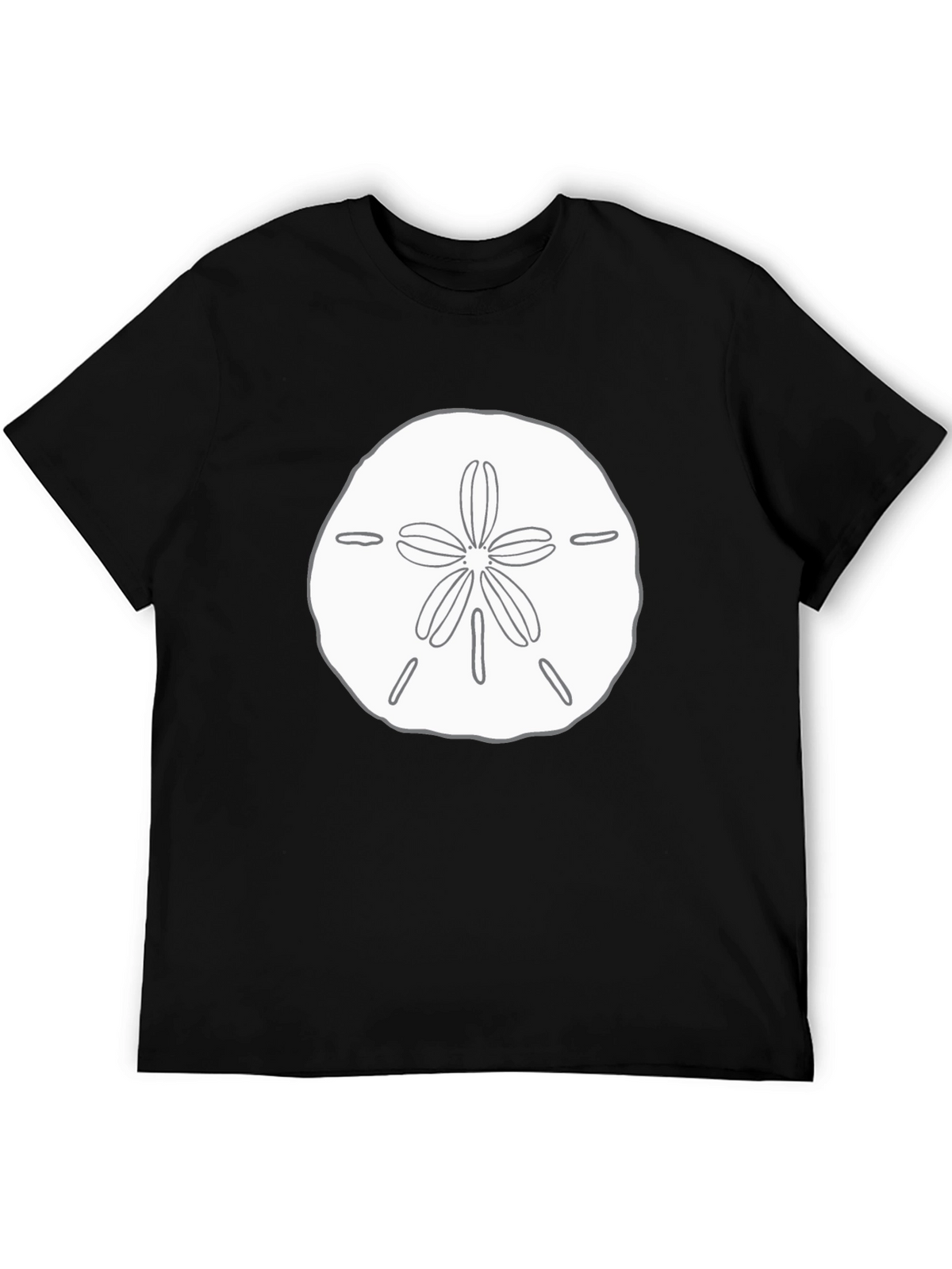 Black Sand Dollar Graphic Tee - Coastal Style