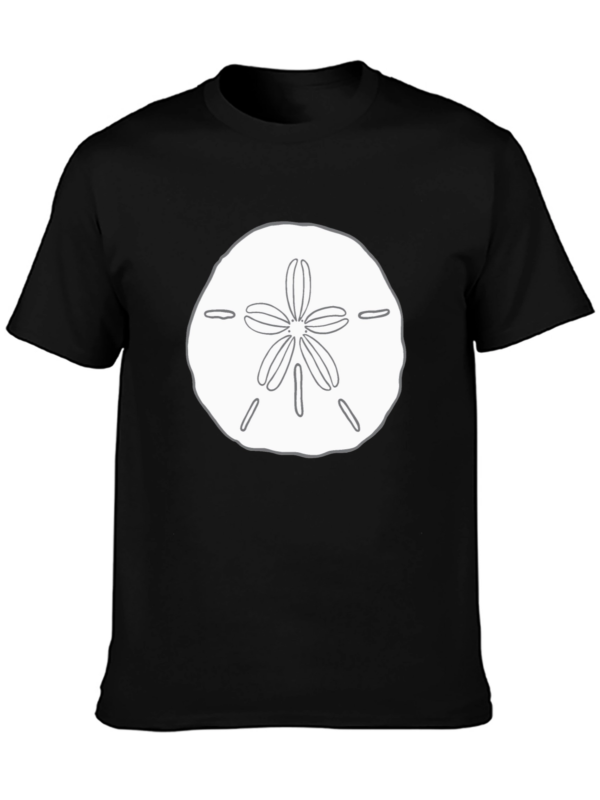 Black Sand Dollar Graphic Tee - Coastal Style