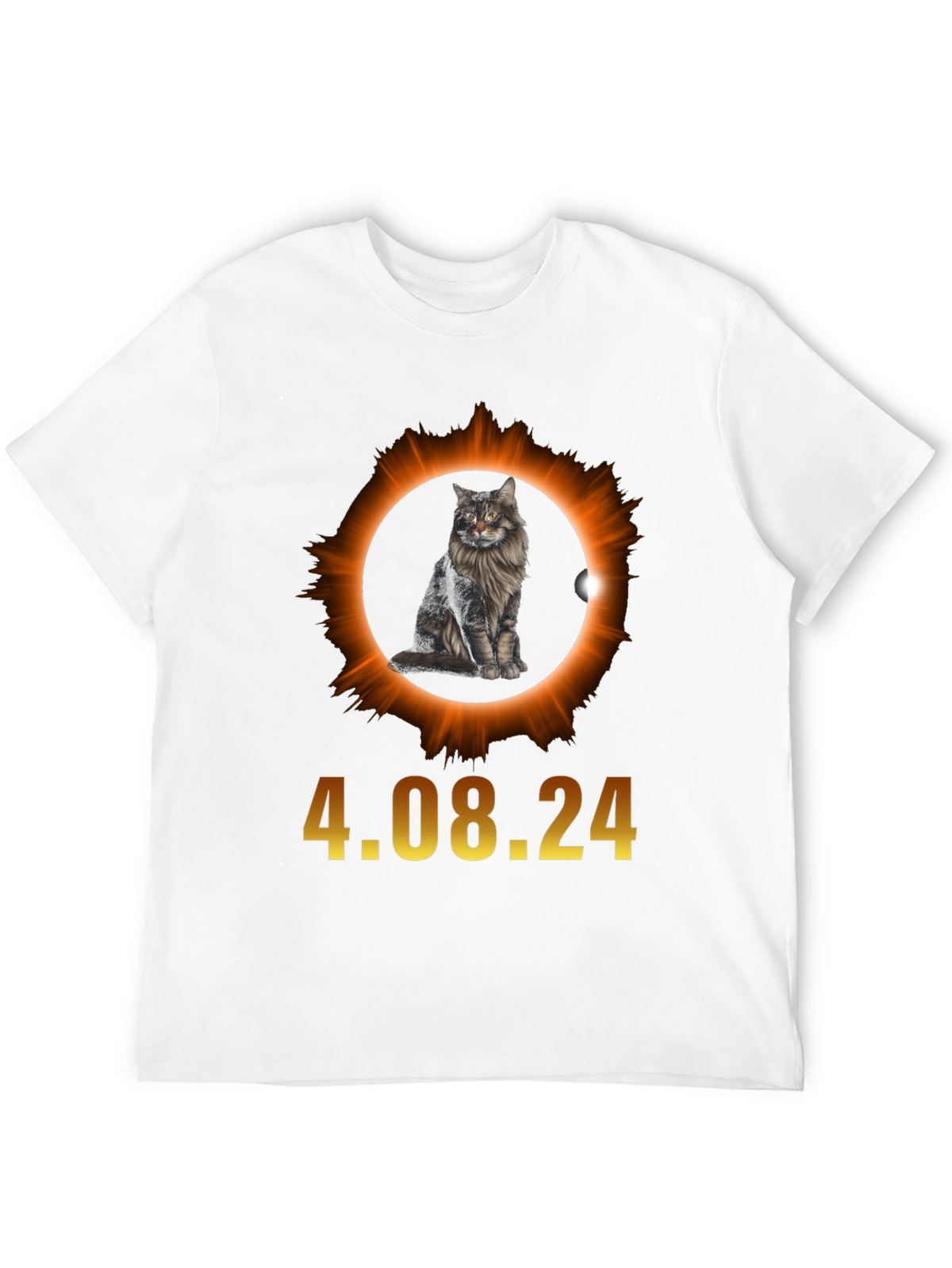Total Solar Eclipse 4.08.24 Cat Graphic Tee