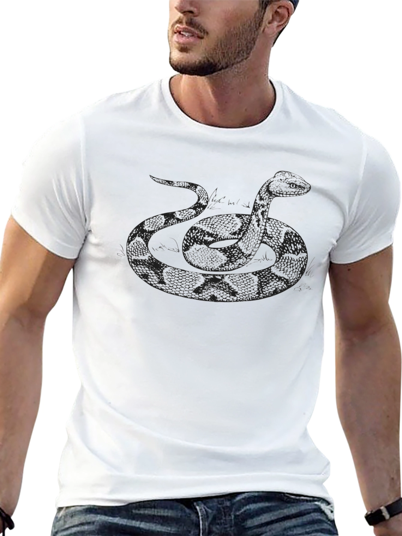 Snake Graphic Tee - Stylish Mens T-Shirt