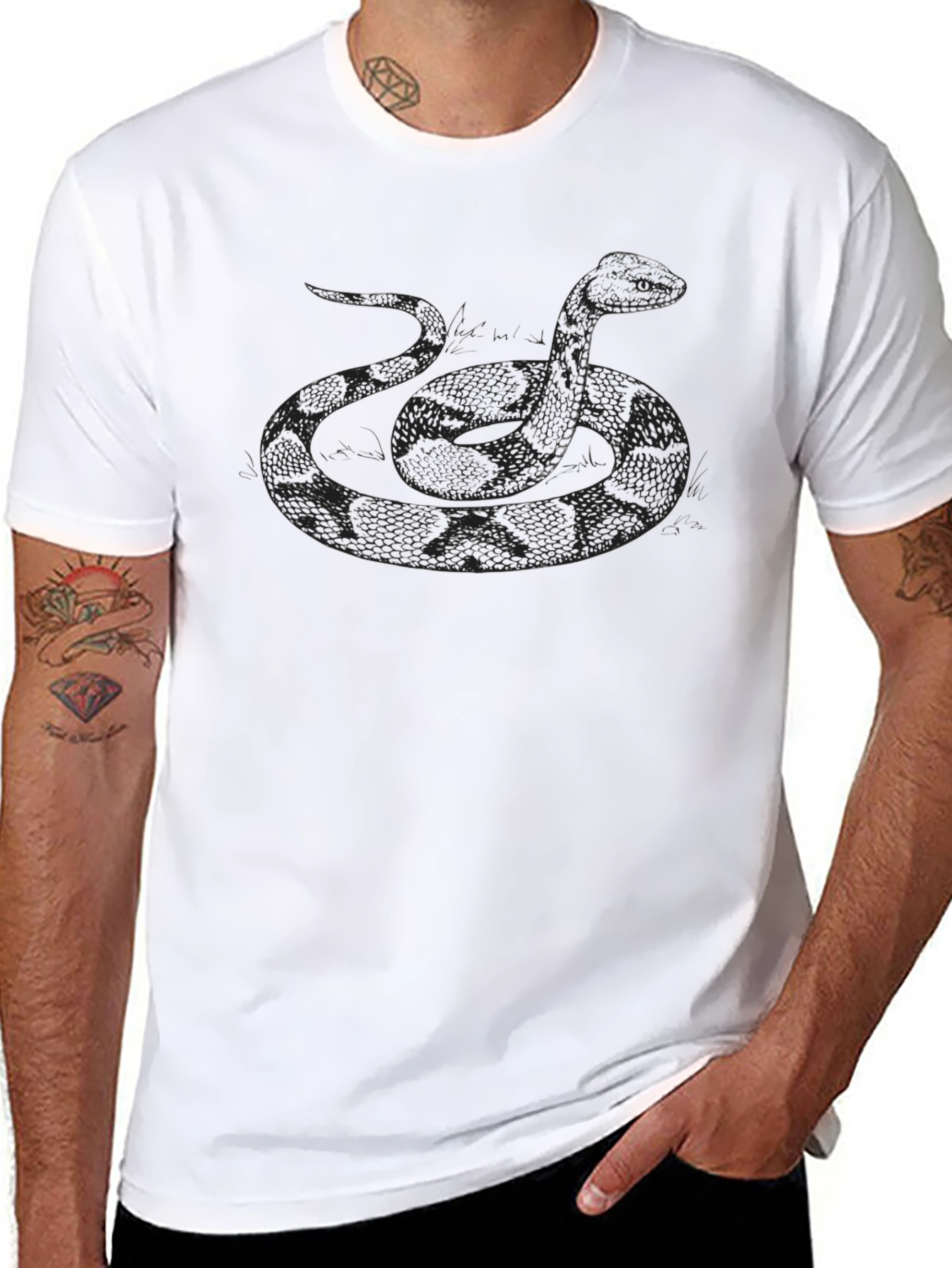 Snake Graphic Tee - Stylish Mens T-Shirt