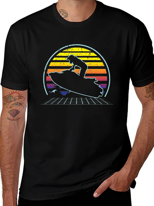 Retro Wave Jet Ski Graphic T-Shirt