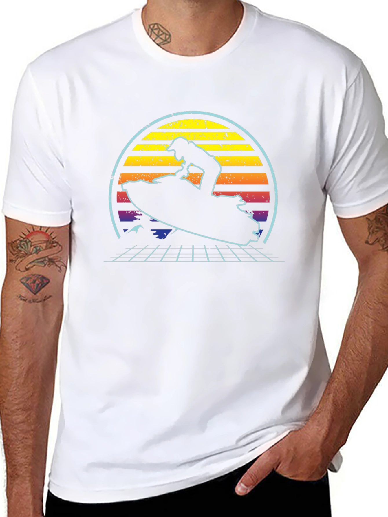 Retro Wave Jet Ski Graphic T-Shirt