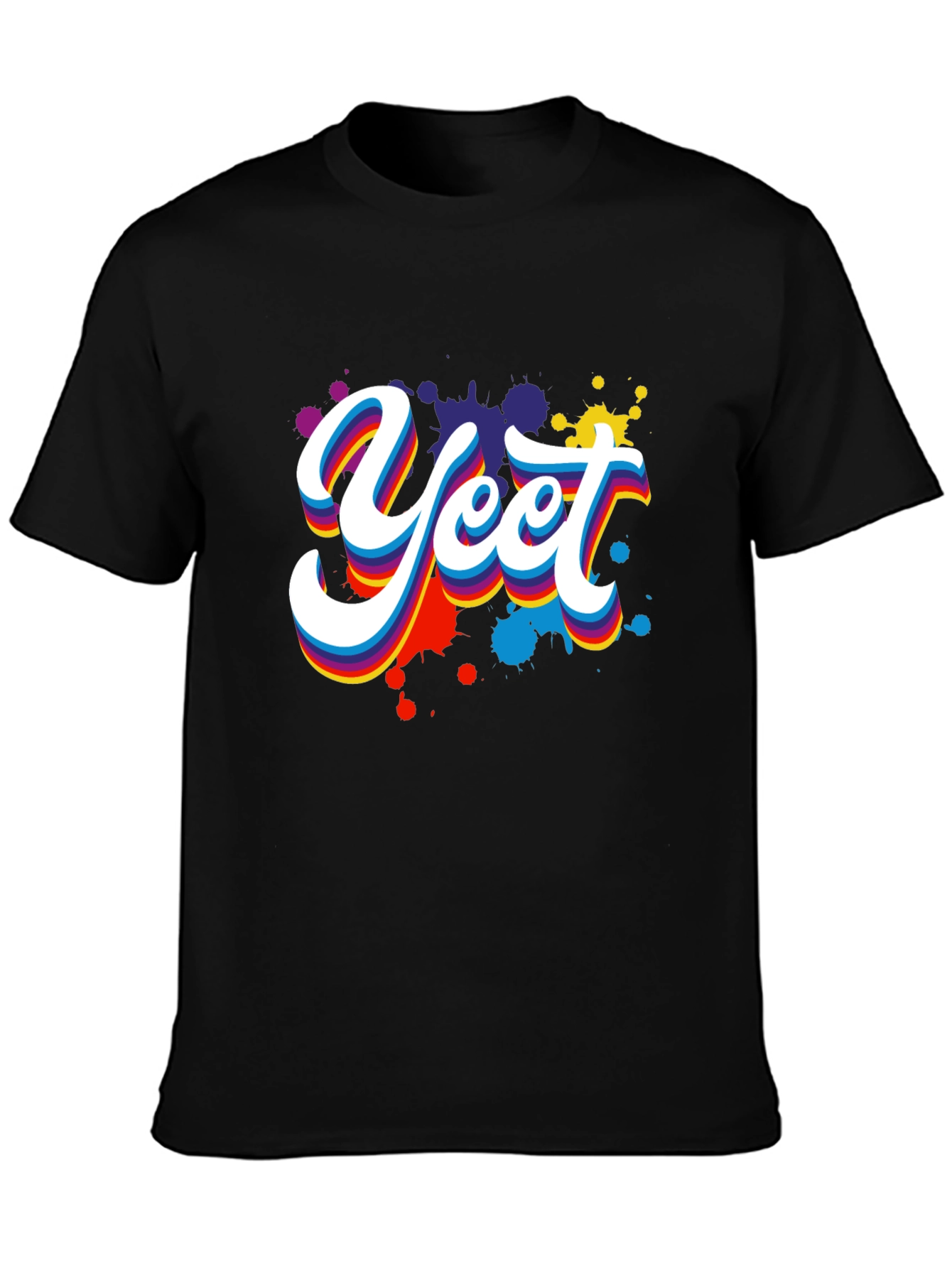 Yeet Graphic Tee - Trendy Black Cotton T-Shirt