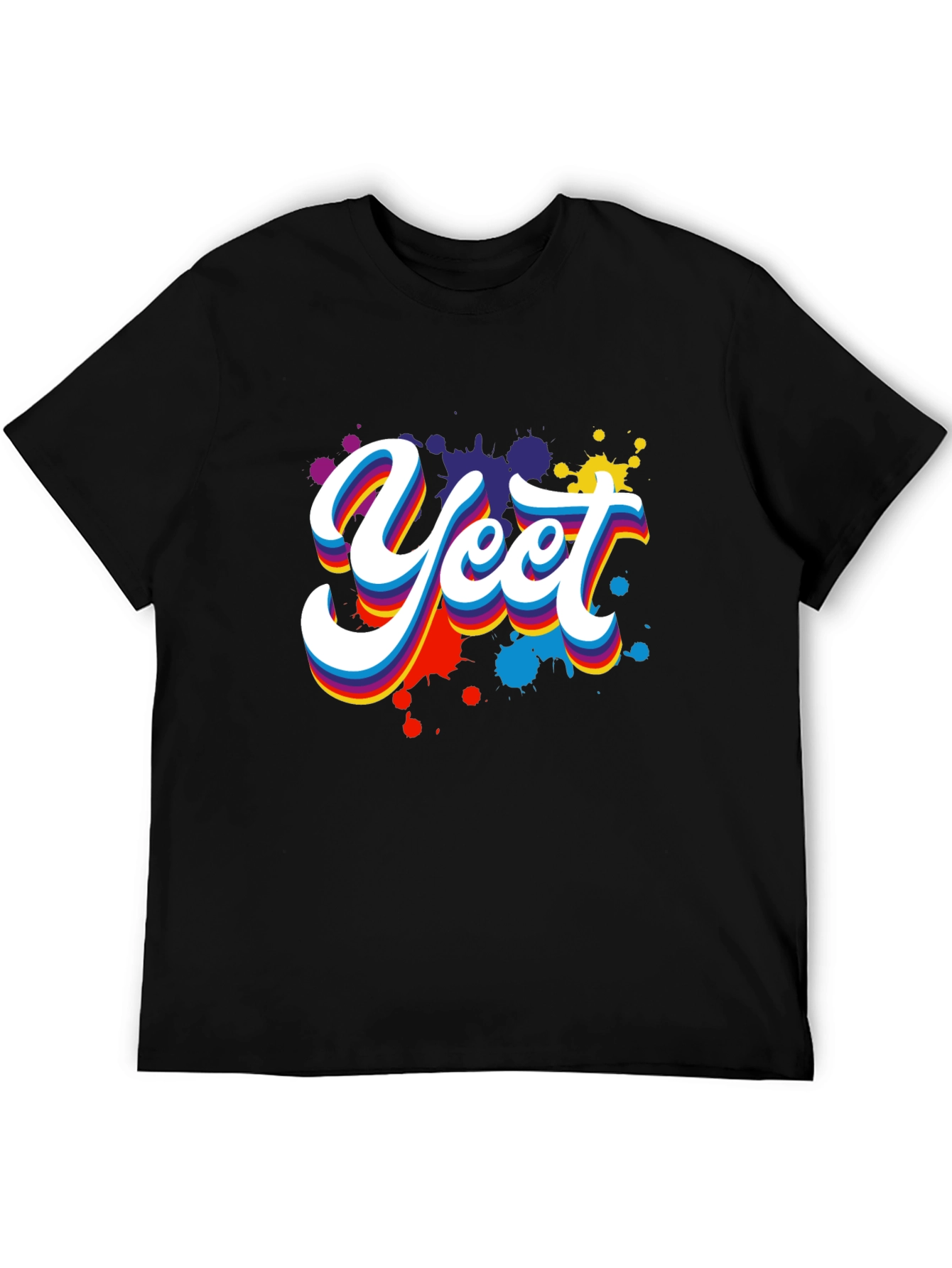 Yeet Graphic Tee - Trendy Black Cotton T-Shirt