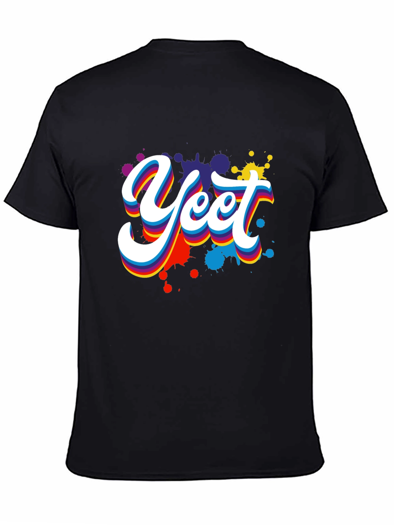 Yeet Graphic Tee - Trendy Black Cotton T-Shirt