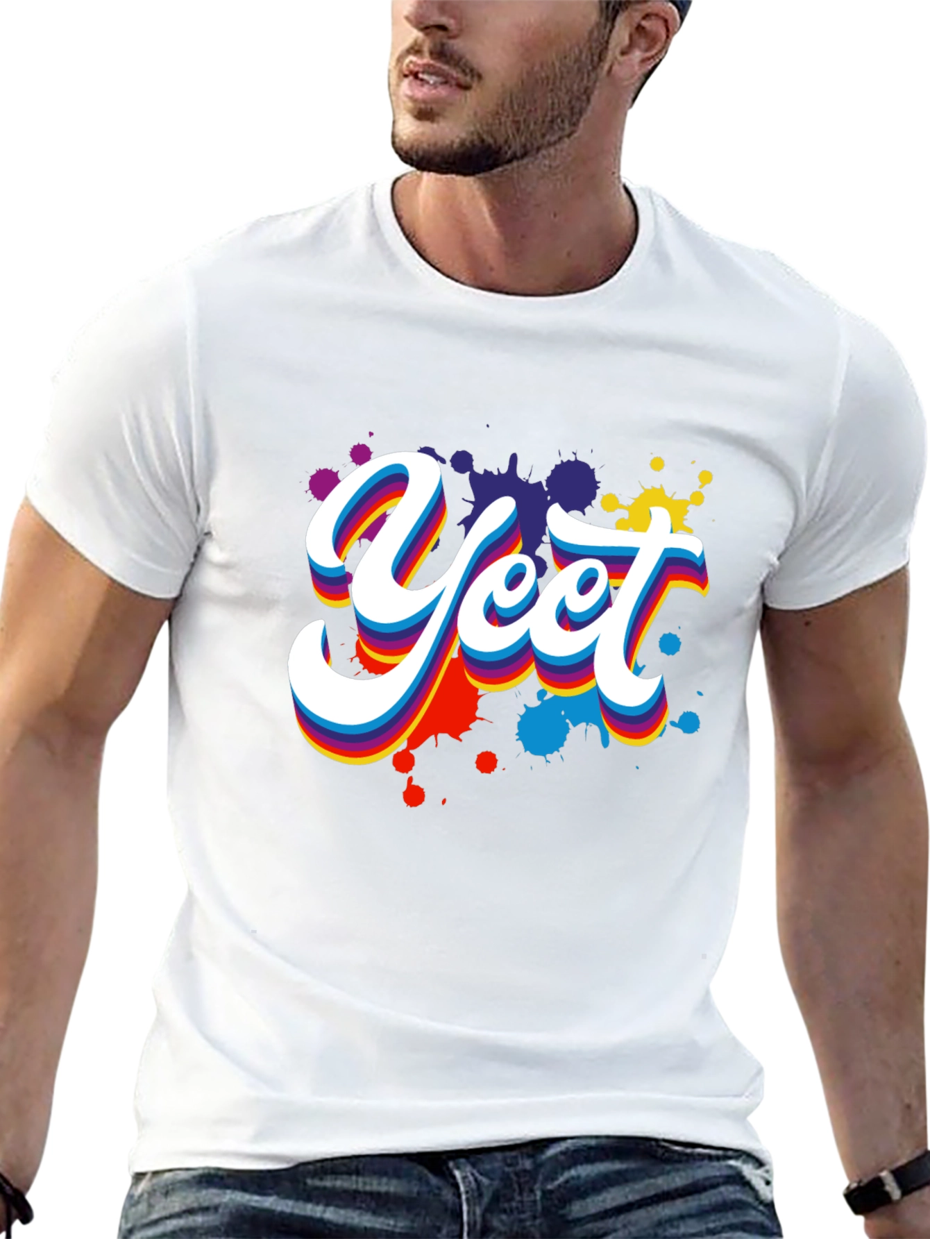 Yeet Graphic Tee - Trendy Black Cotton T-Shirt