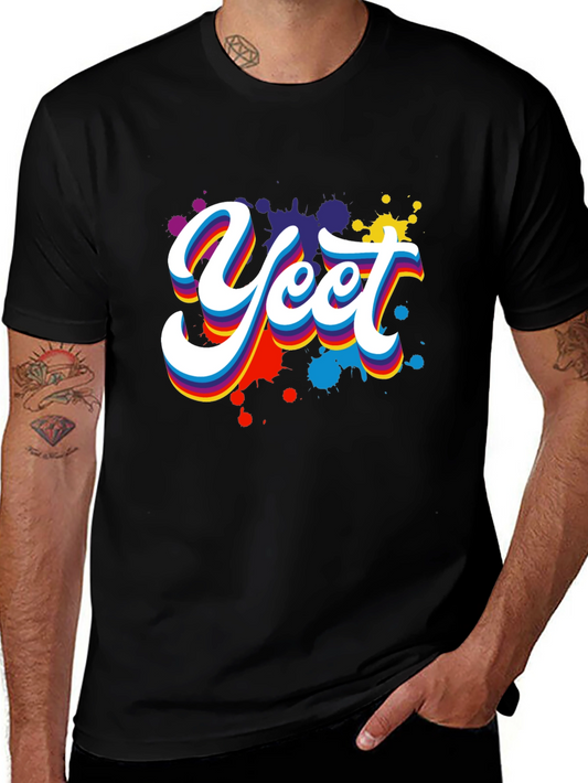 Yeet Graphic Tee - Trendy Black Cotton T-Shirt