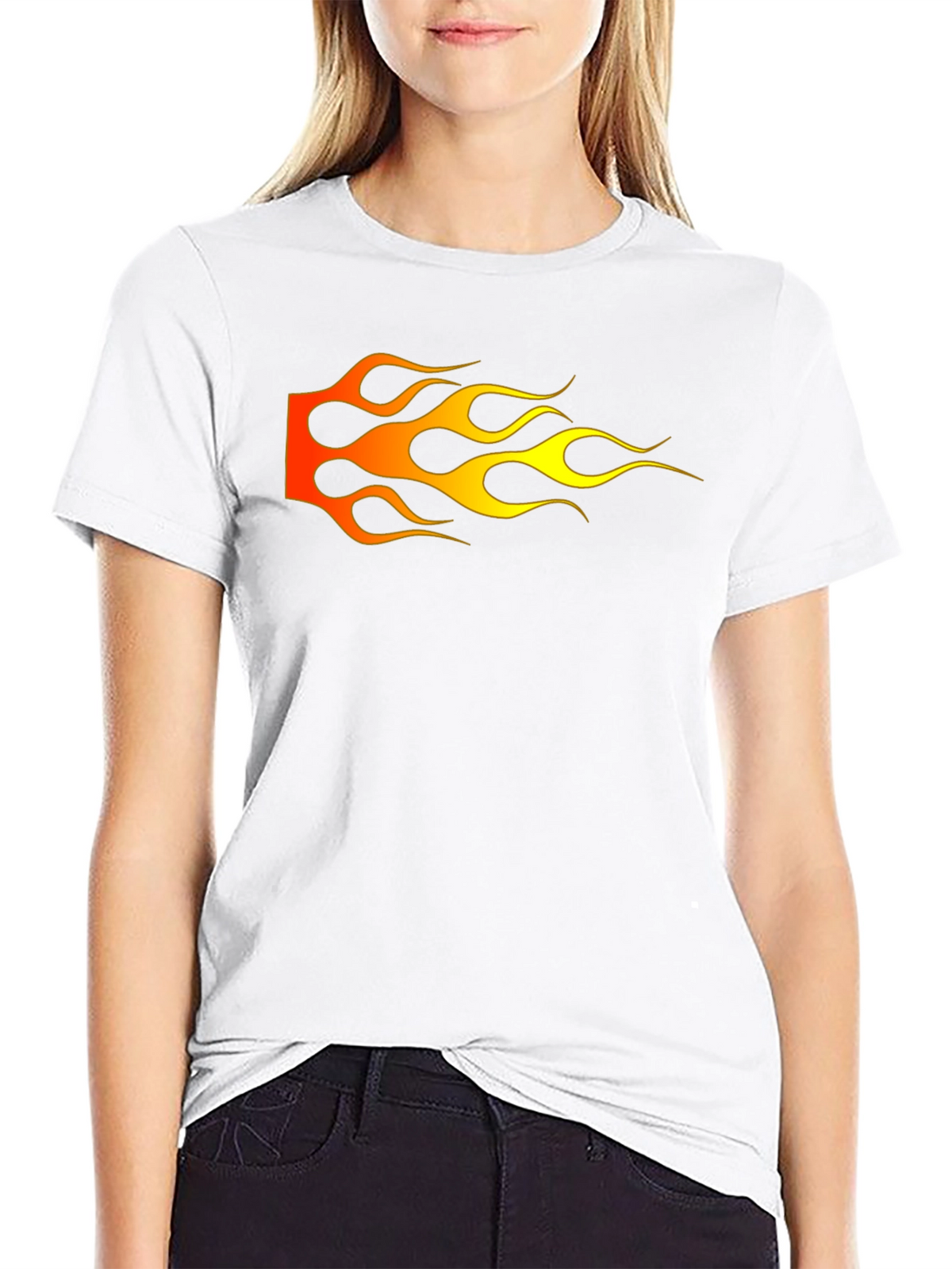 Flame Graphic Black T-Shirt