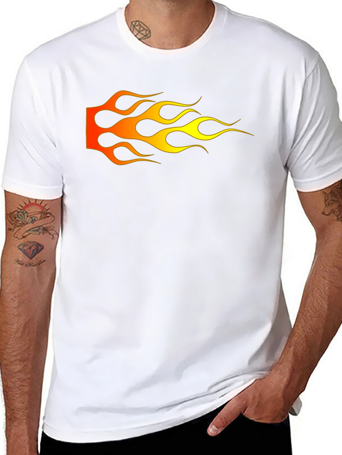 Flame Graphic Black T-Shirt
