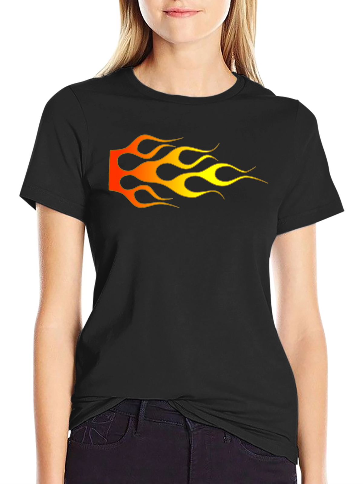 Flame Graphic Black T-Shirt