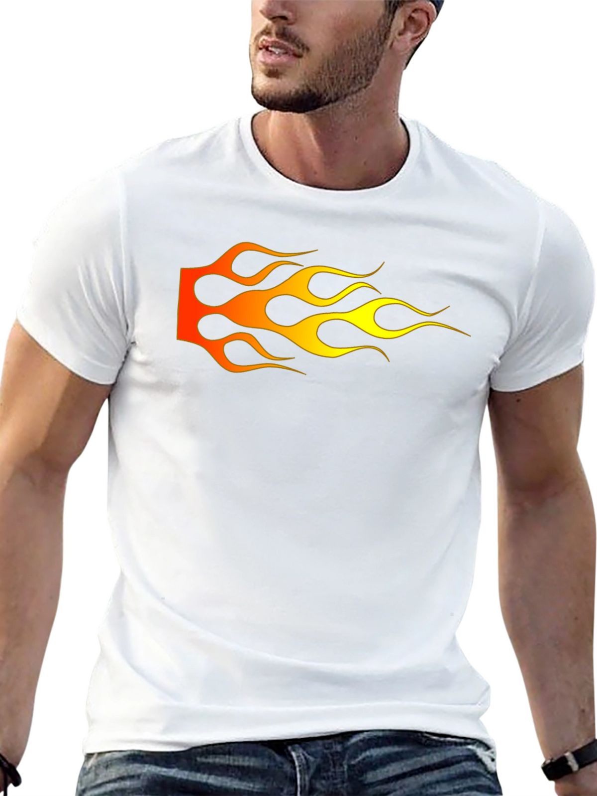Flame Graphic Black T-Shirt