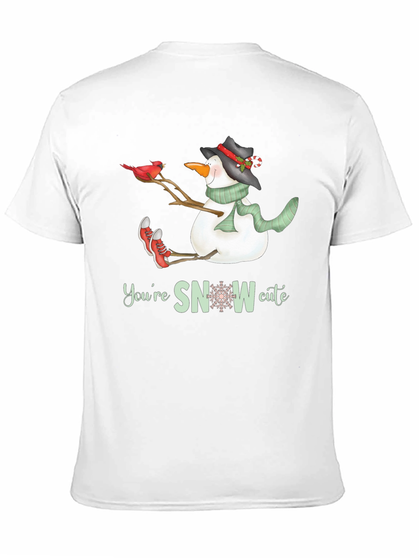 Snowman Graphic Tee: Youre SNOW Cute Black T-Shirt