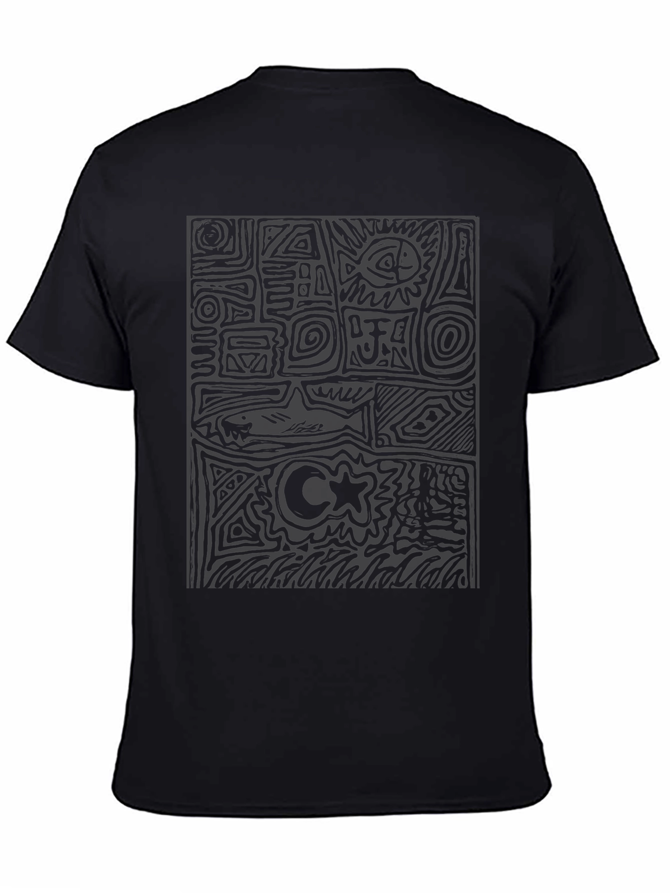 Abstract Graphic Print Mens Tee