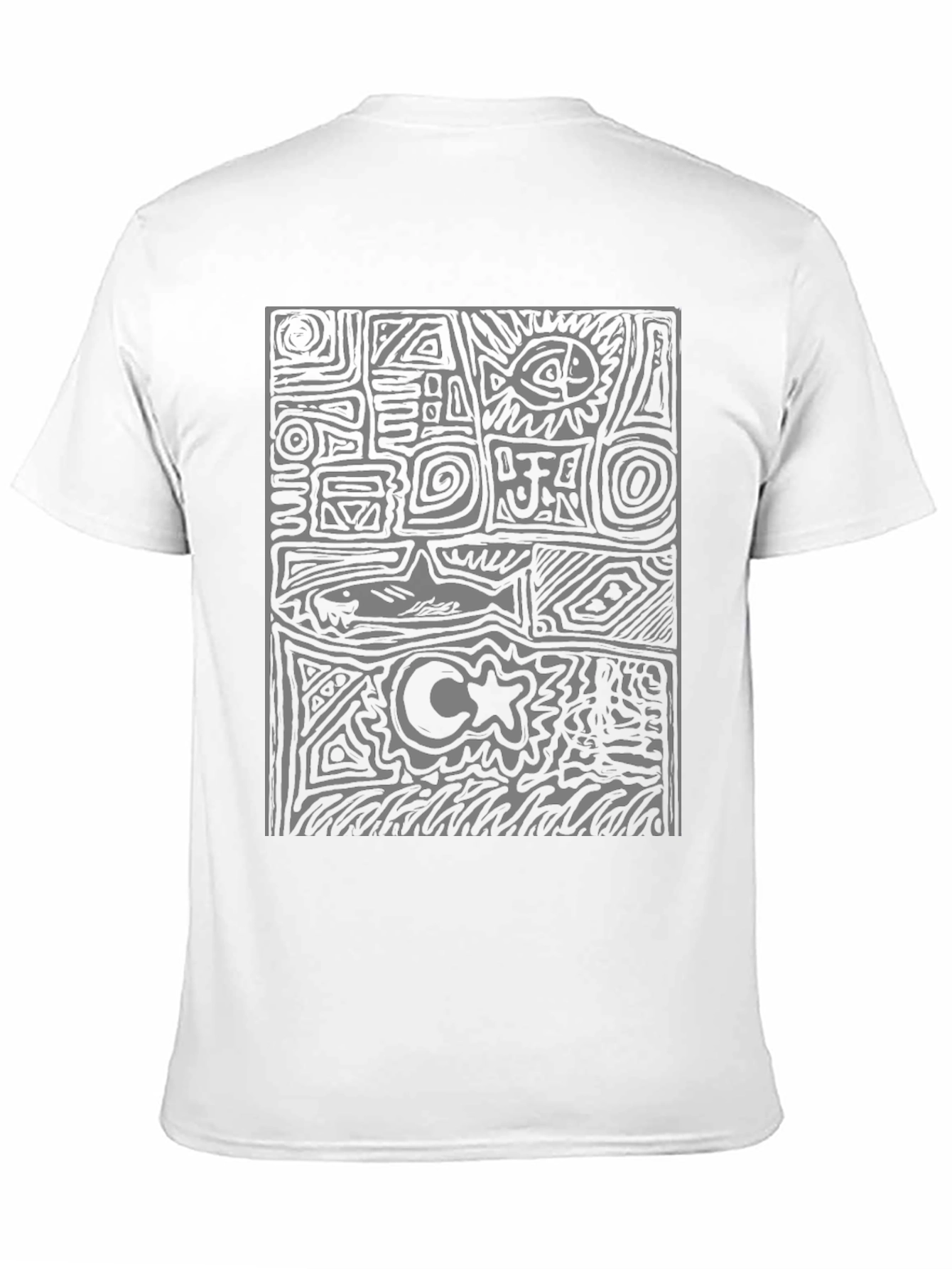Abstract Graphic Print Mens Tee