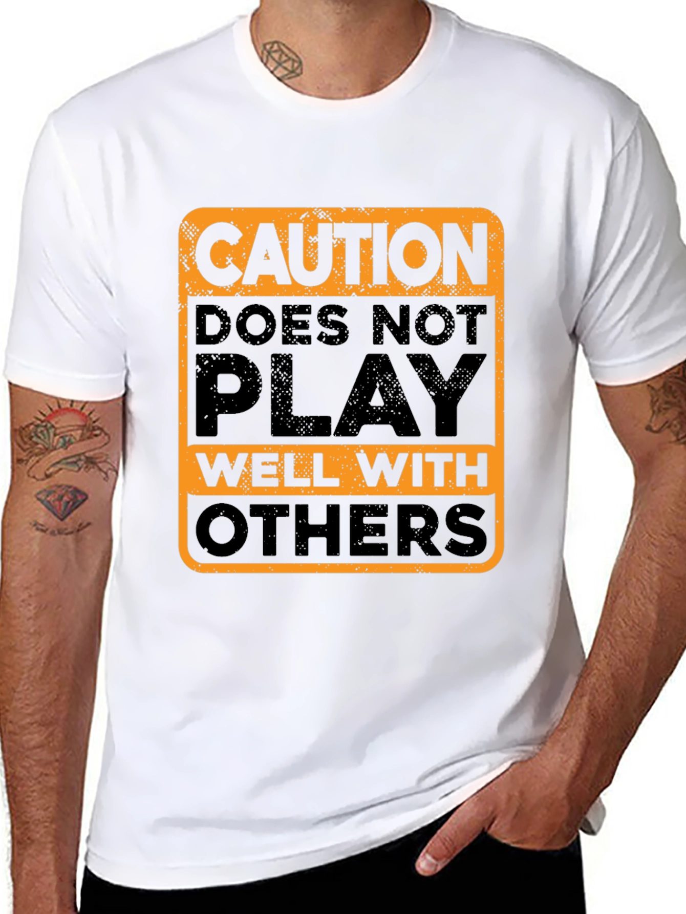 Caution Doesnt Play Well With Others T-Shirt