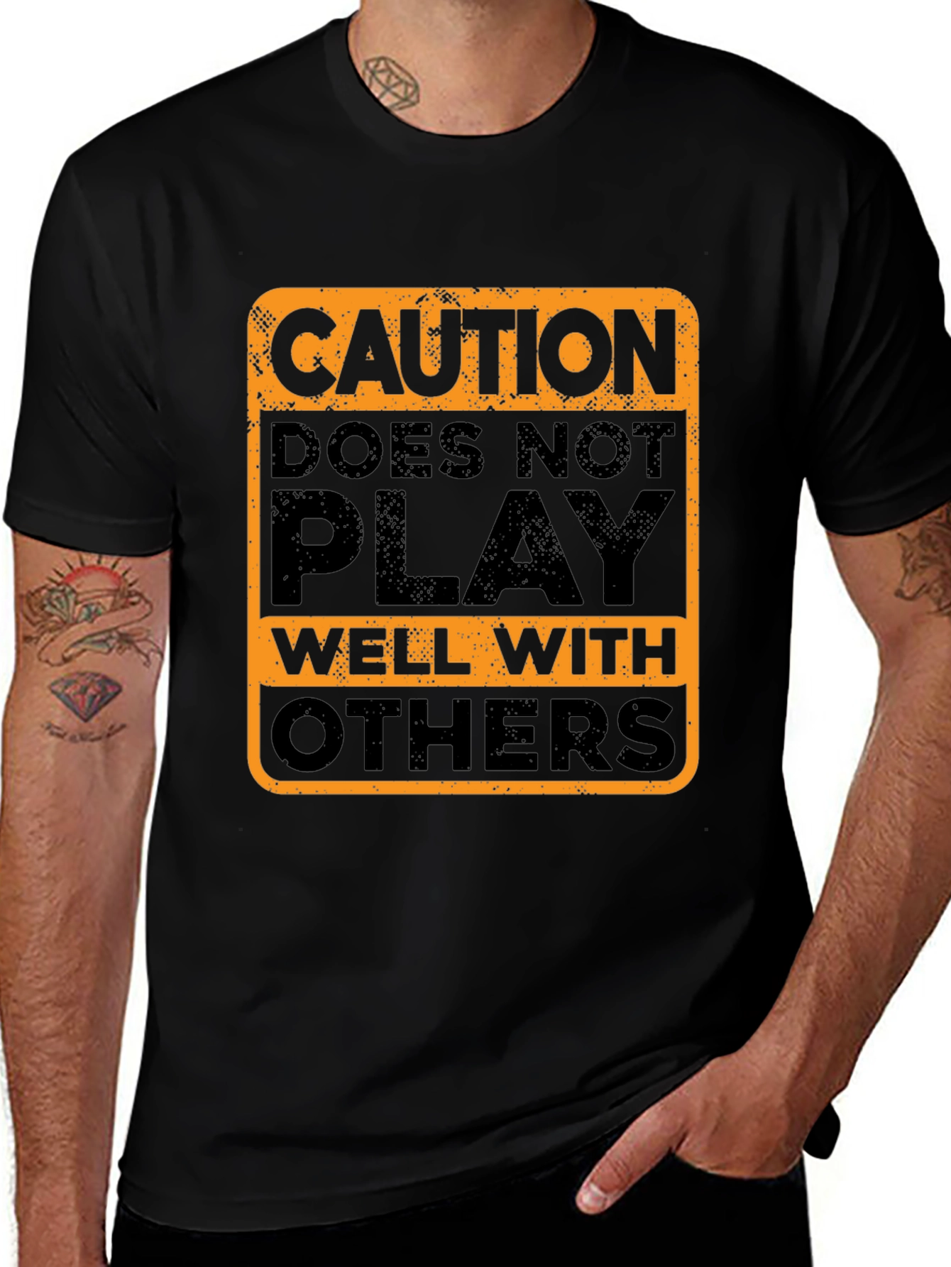 Caution Doesnt Play Well With Others T-Shirt