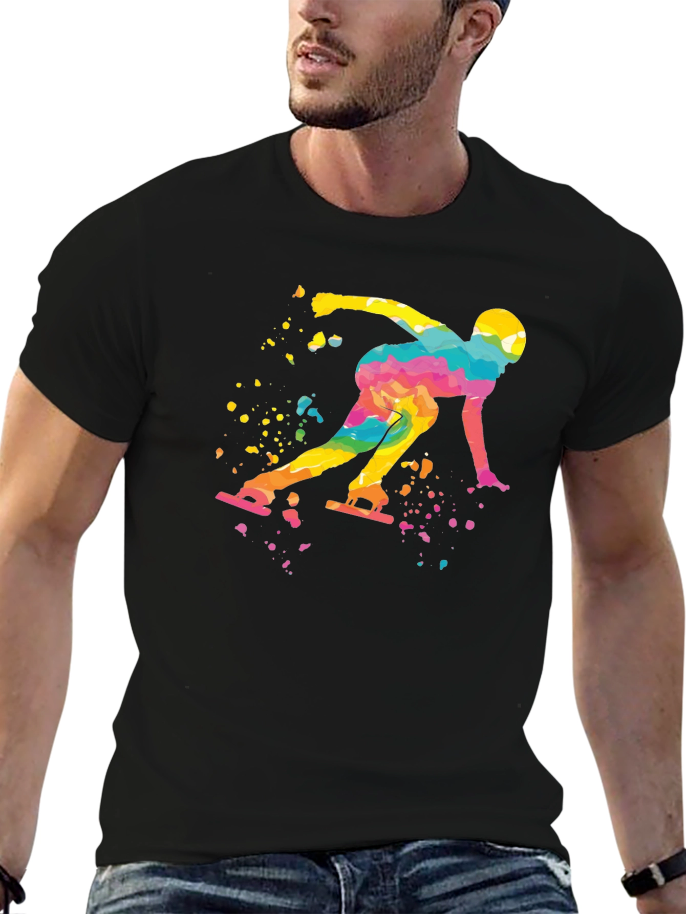 Colorful Skater Graphic T-Shirt