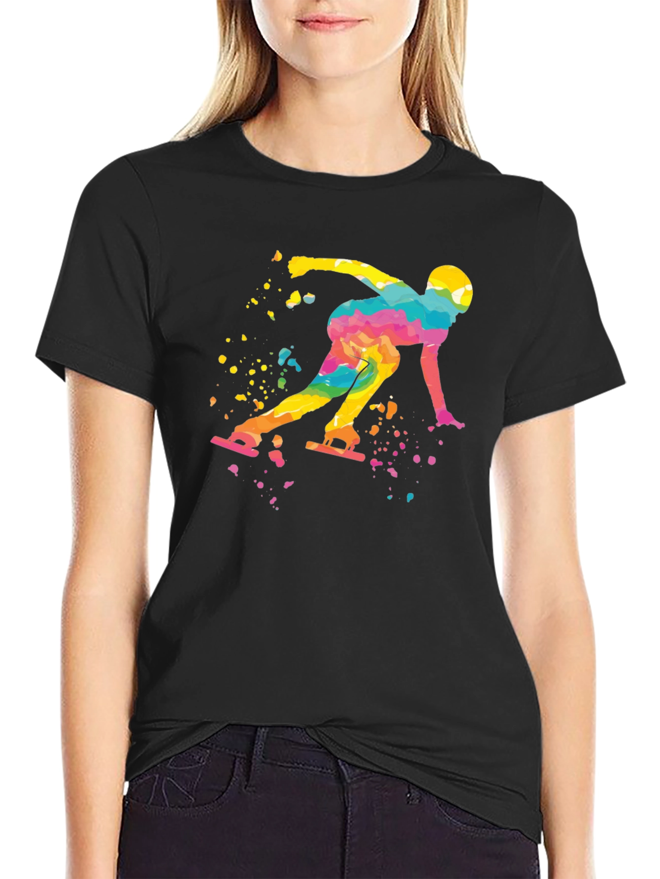Colorful Skater Graphic T-Shirt
