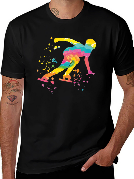 Colorful Skater Graphic T-Shirt