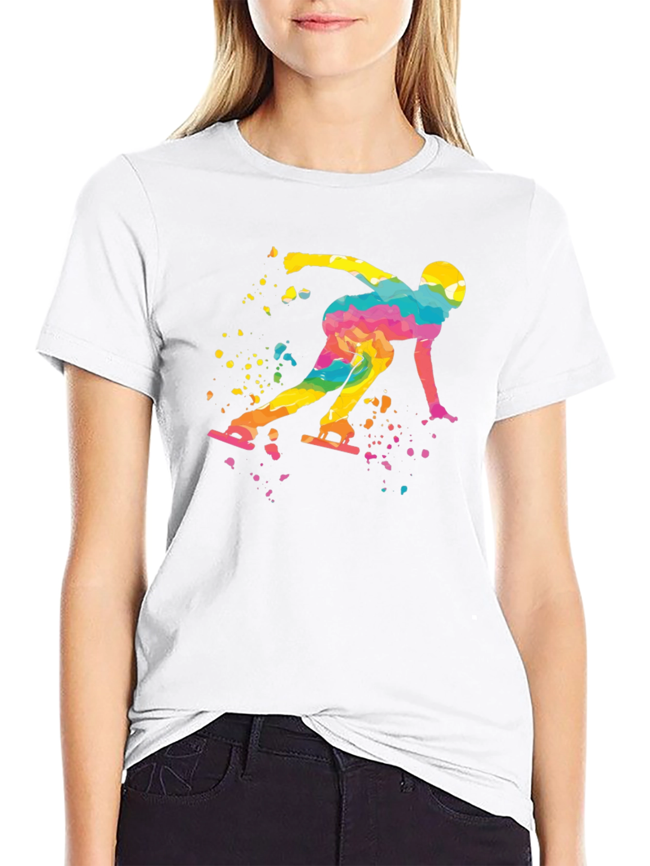 Colorful Skater Graphic T-Shirt