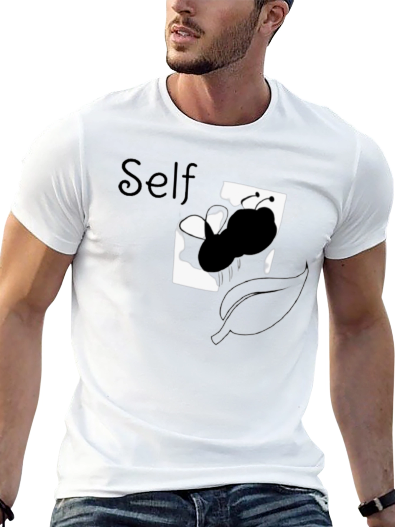 Self Butterfly Graphic Tee - Unique Design Soft Cotton