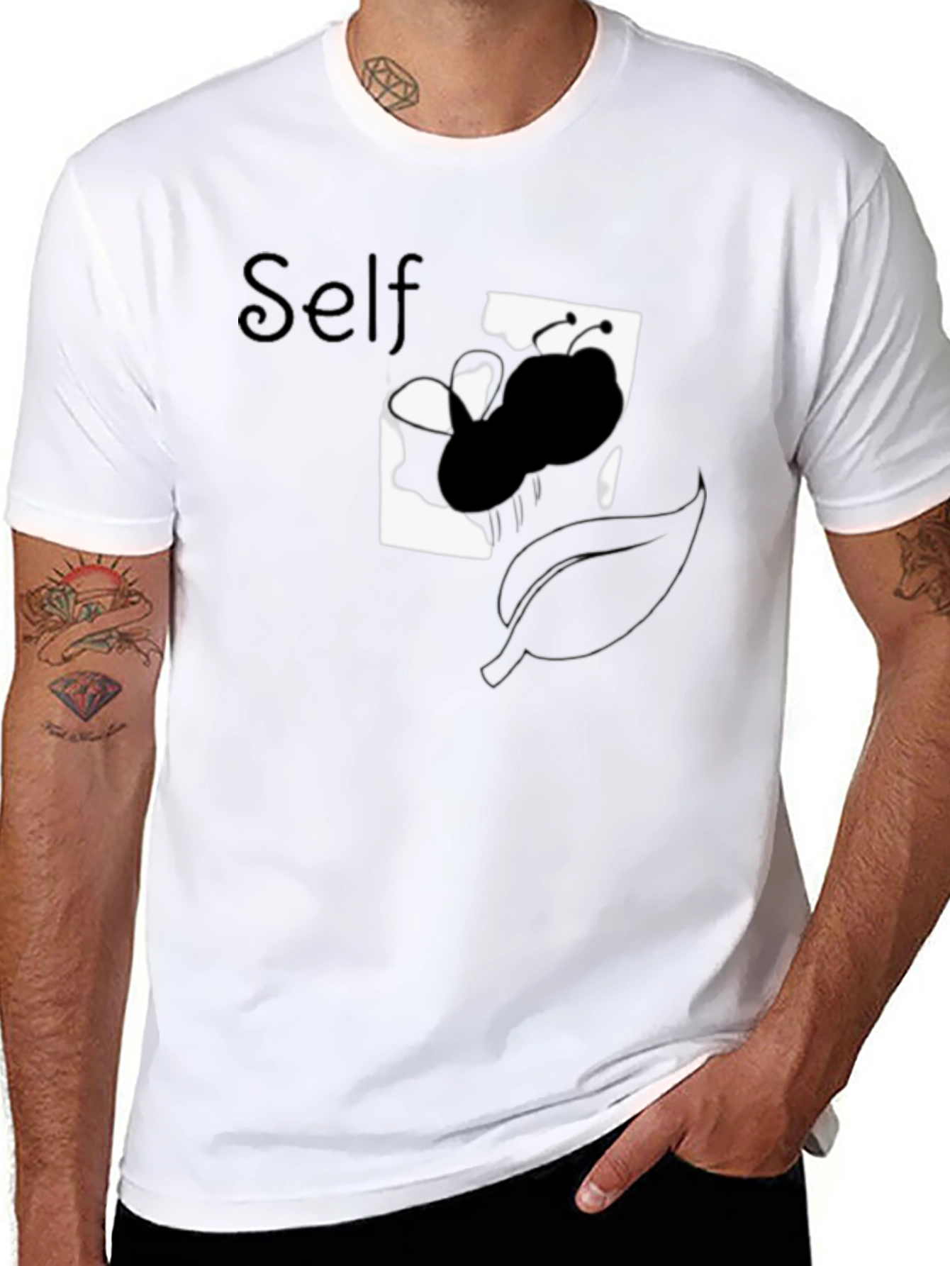 Self Butterfly Graphic Tee - Unique Design Soft Cotton