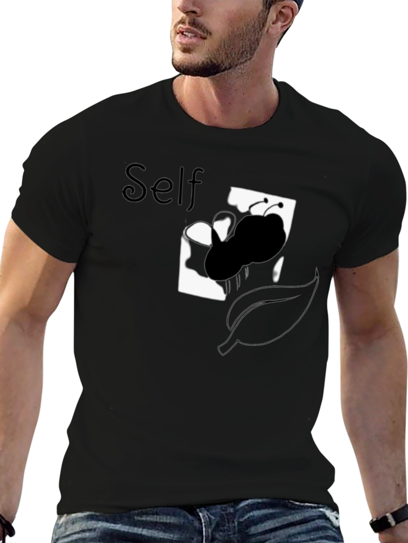 Self Butterfly Graphic Tee - Unique Design Soft Cotton
